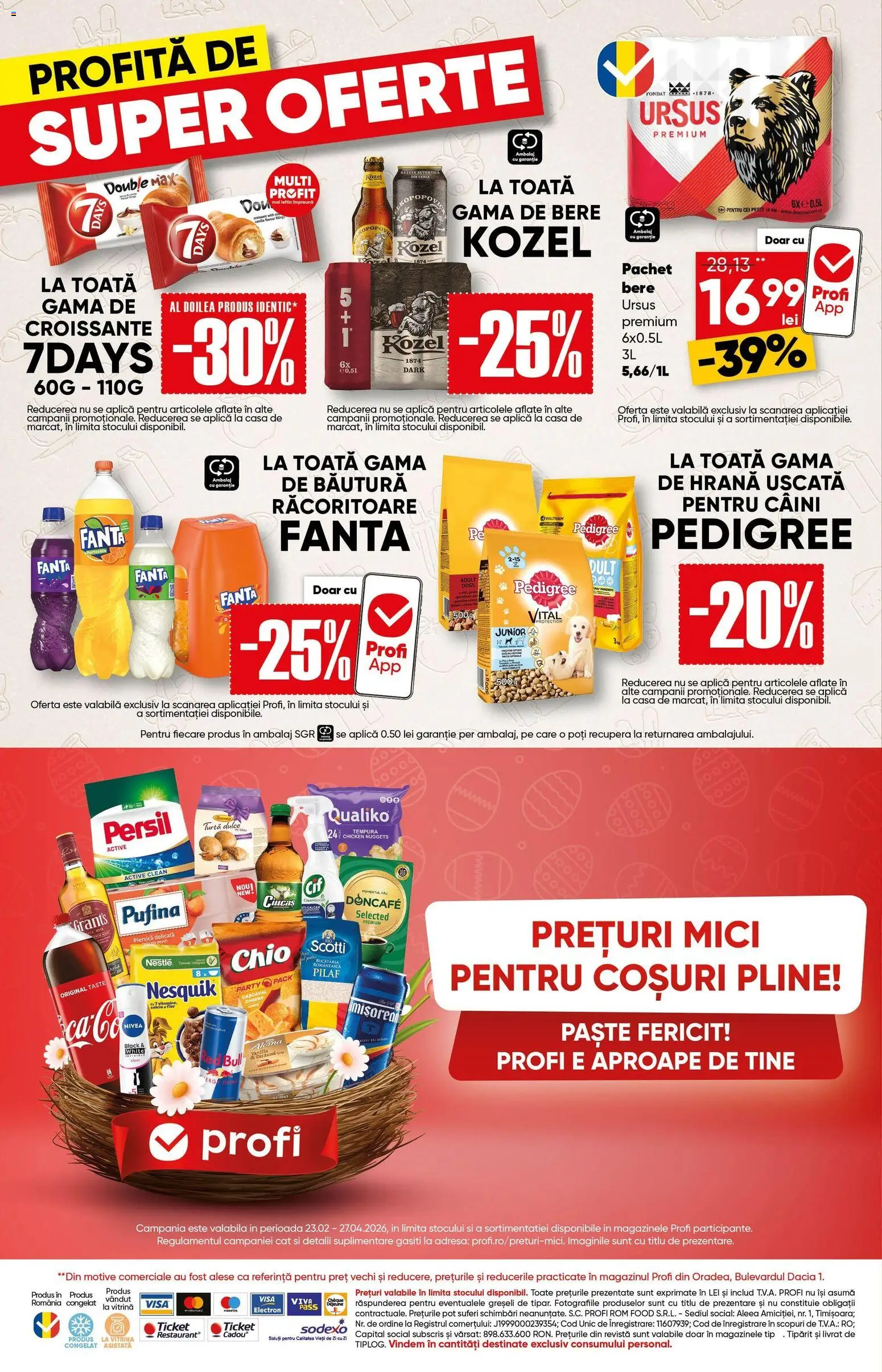 Noul catalog Profi – valabil de la 18.02.2026 | Pagină: 16 | Produse: Vitrină, Bere, Pește, Paste