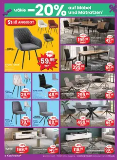 Conforama Aktionen ab 15.10.2025 gültig | Seite: 4 | Produkte: Tisch, Couchtisch, Stuhl, TV