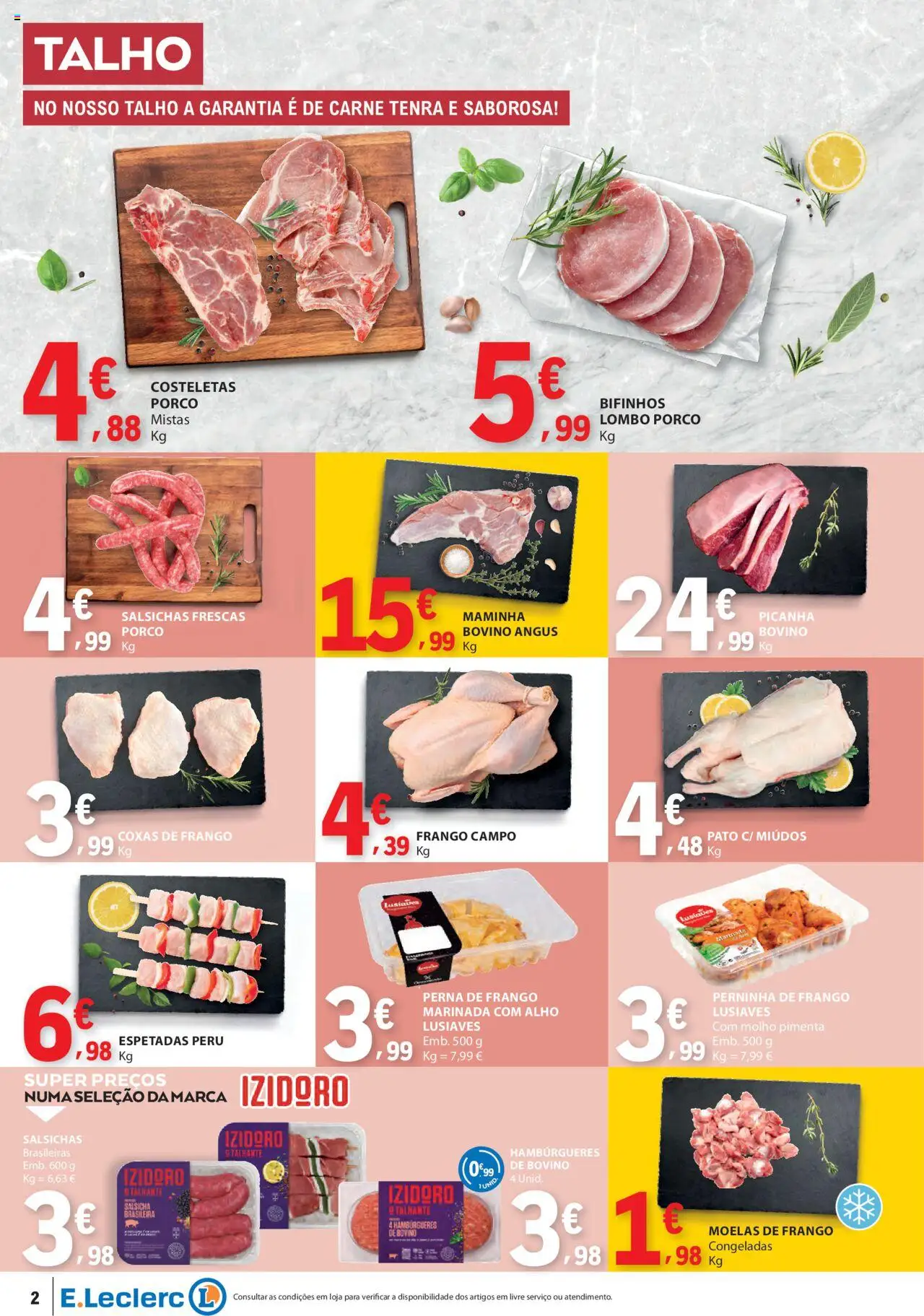E.Leclerc - Folheto Semanal │ válido de 03.07.2025 | Página: 2 | Produtos: Frango, Peru, Pimenta, Moelas