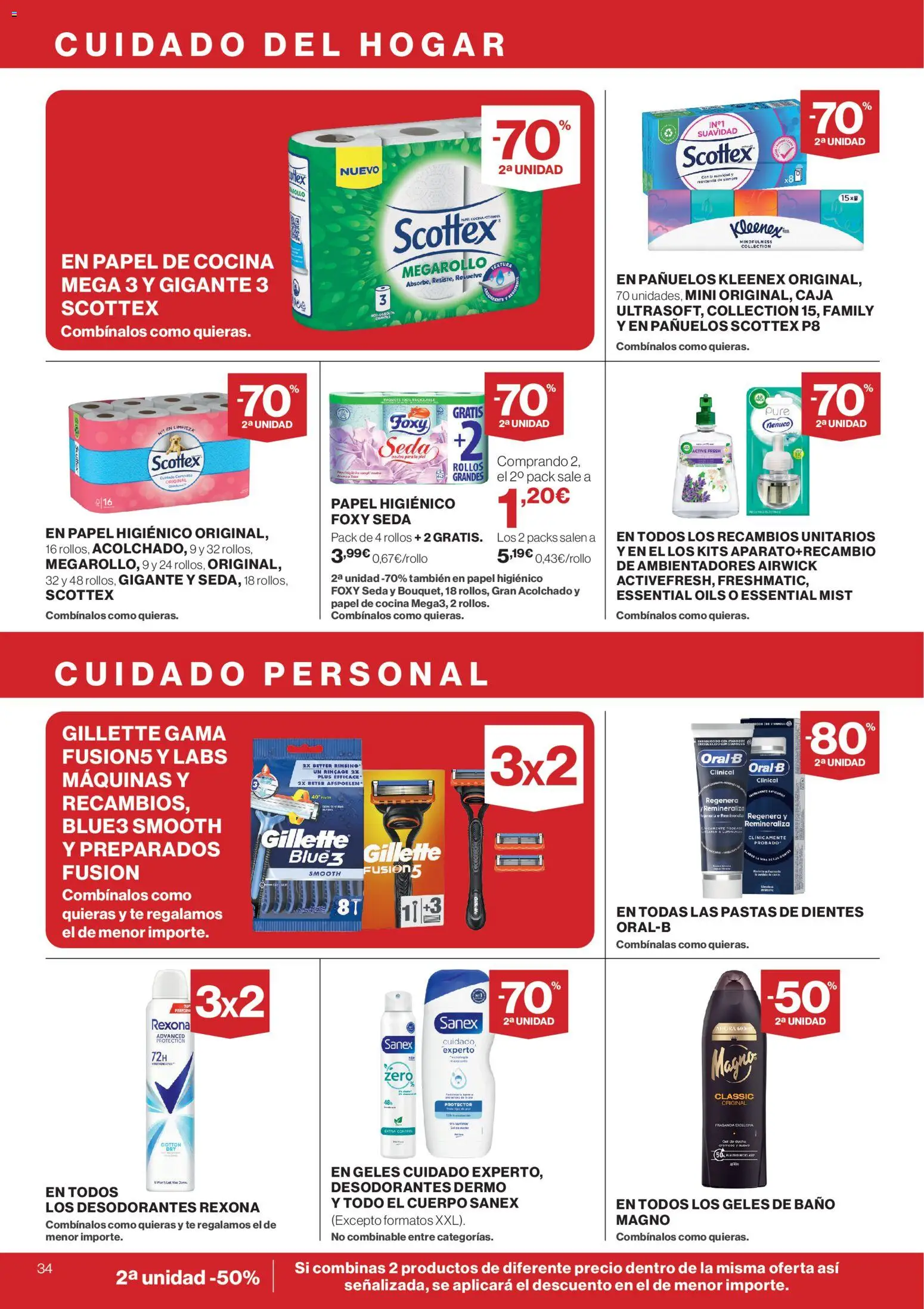 Hipercor catálogo │ válido desde el 23.04.2026 | Página: 34 | Productos: Fragancia, Papel higienico, Cocina, Caja