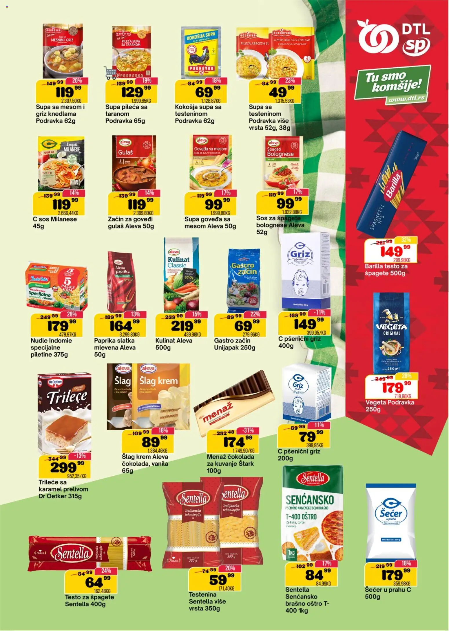 Senta Promet katalog - važi od 08.04.2026 | Strana: 9 | Proizvode: So, Podravka, Pšenični griz, Piletina