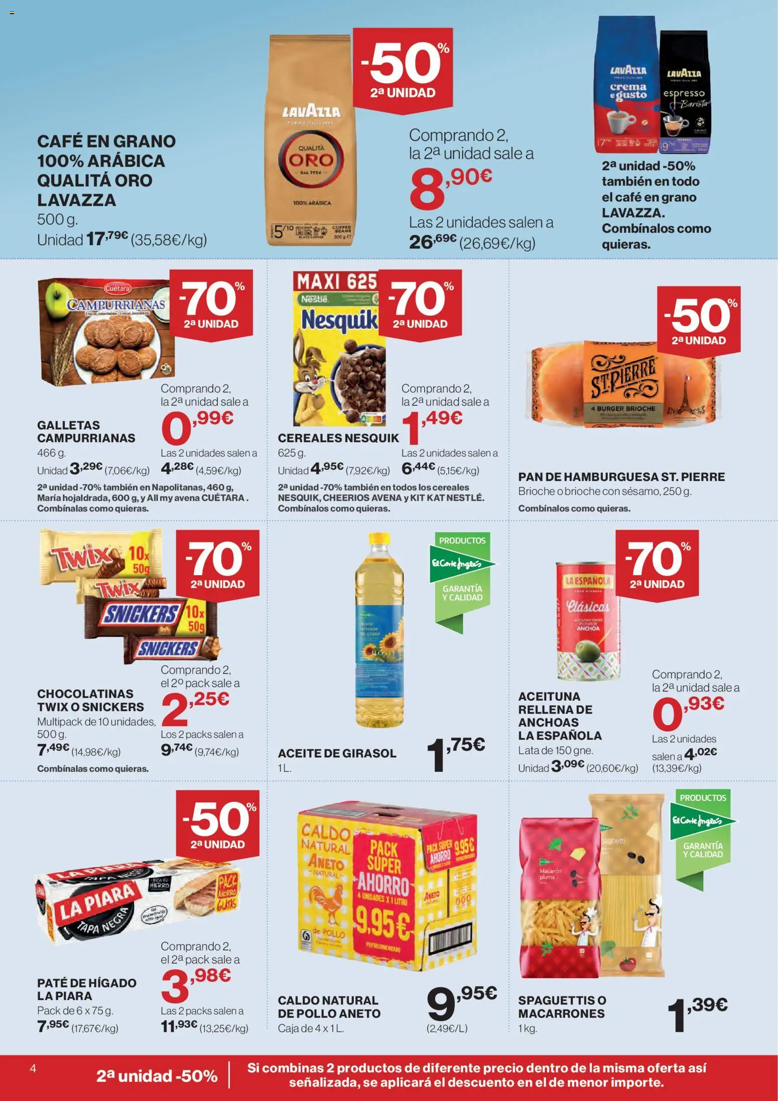 Hipercor catálogo │ válido desde el 26.02.2026 | Página: 4 | Productos: Paté, Crema, Galletas, Pan de hamburguesa