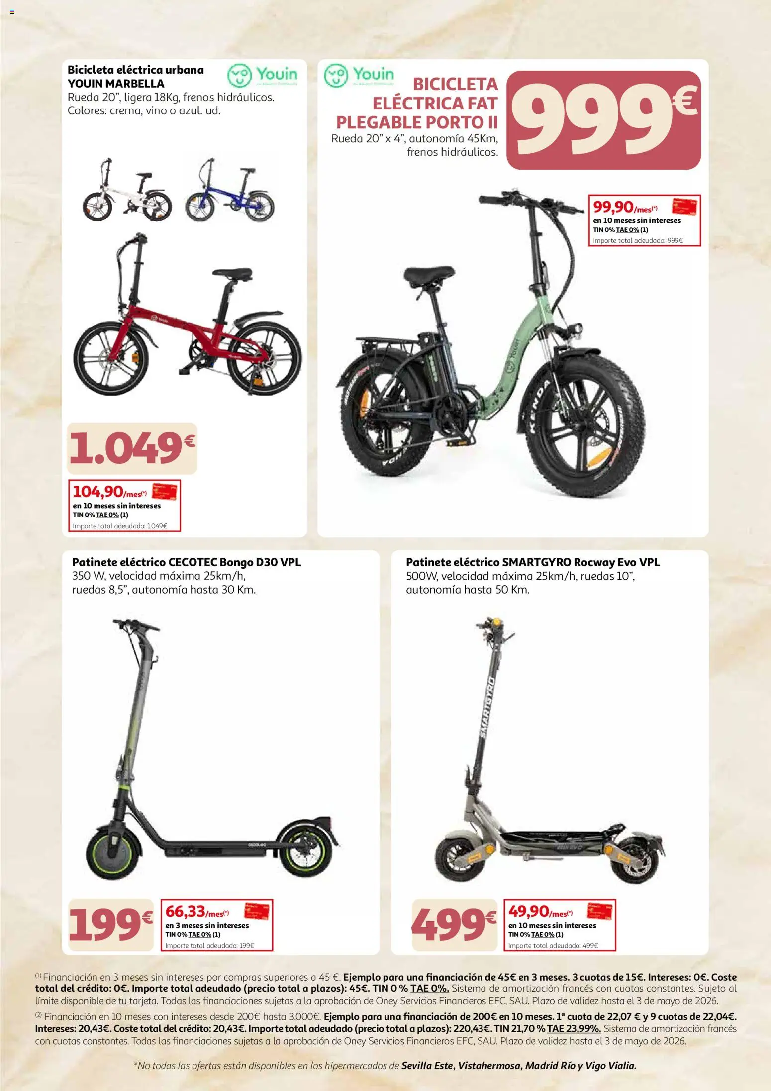 Alcampo - Dia de la madre 2026 │ válido desde el 21.04.2026 | Página: 19 | Productos: Bicicleta, Patinete, Vino, Ελιές