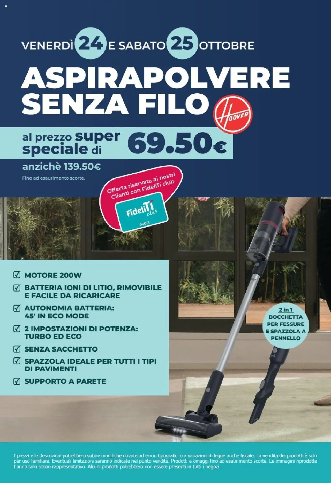 Volantino Tigotà del 01.10.2025 | Pagina: 22 | Prodotti: Spazzola, Pennello, Aspirapolvere, Batteria
