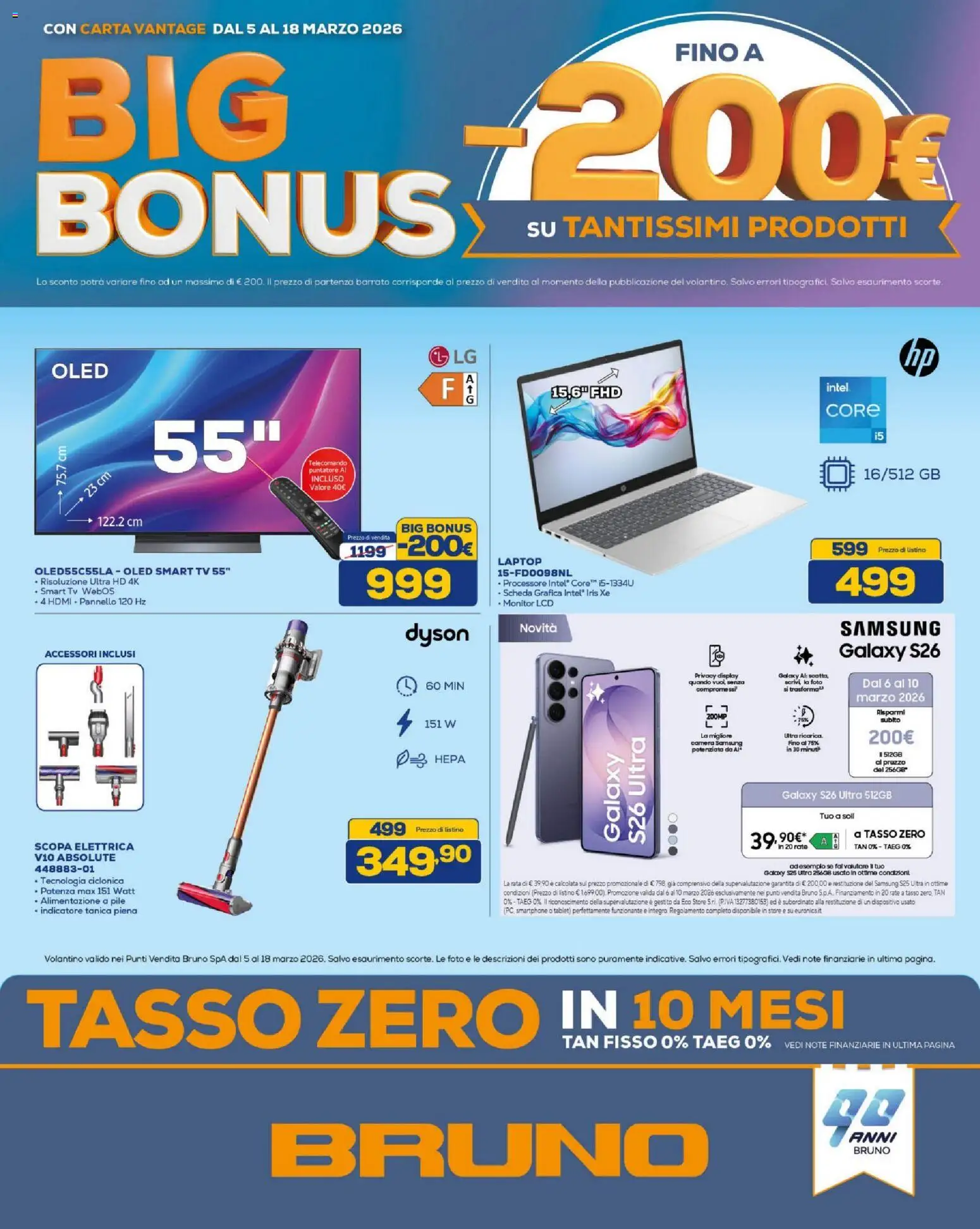 Volantino BRUNO del 05.03.2026 | Pagina: 2 | Prodotti: Smartphone, Tablet, TV, Samsung