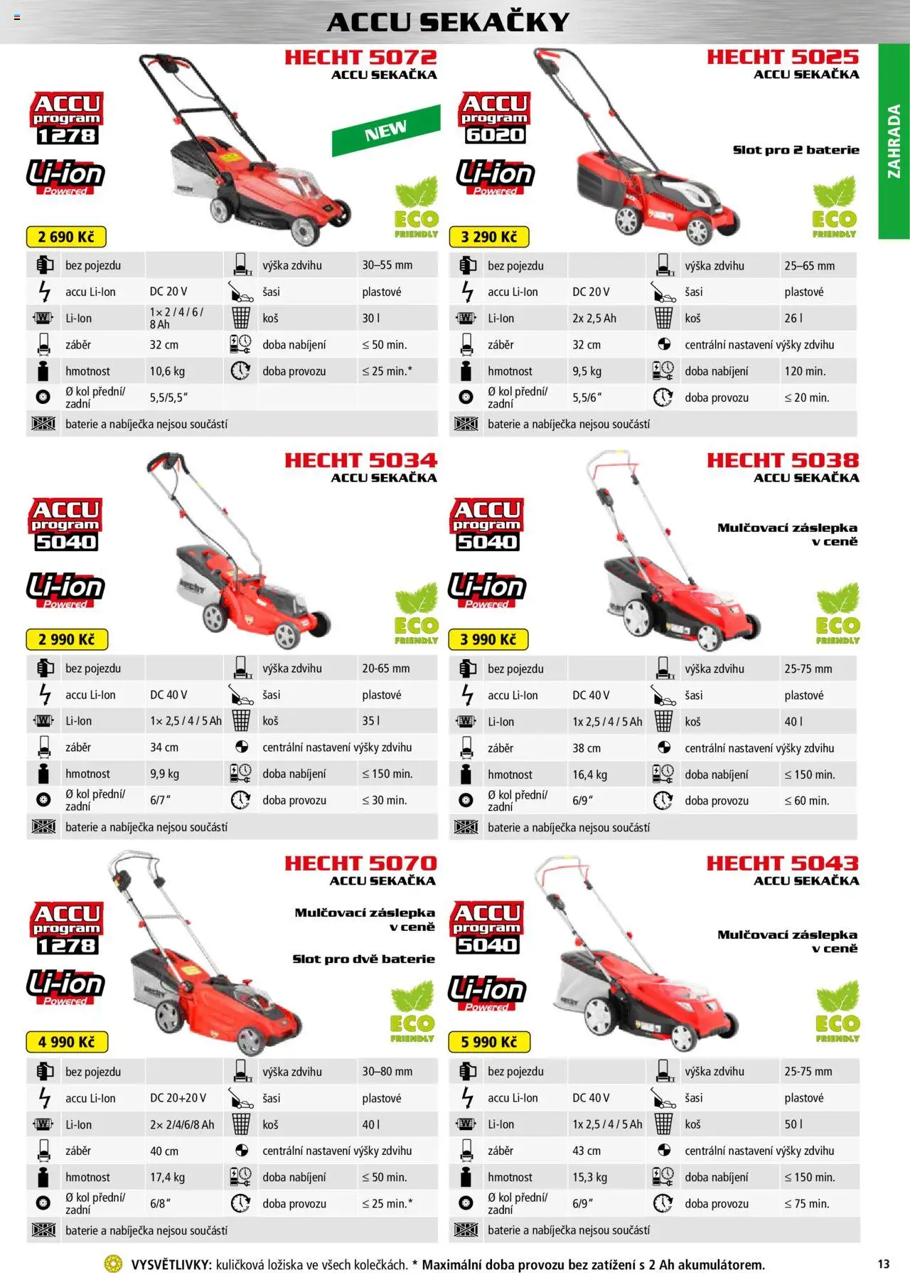 Hecht katalog - Jaro-léto 2025 od 22.04.2025 | Strana: 13 | Produkty: Zahrada, Hecht, Sekačka, Baterie