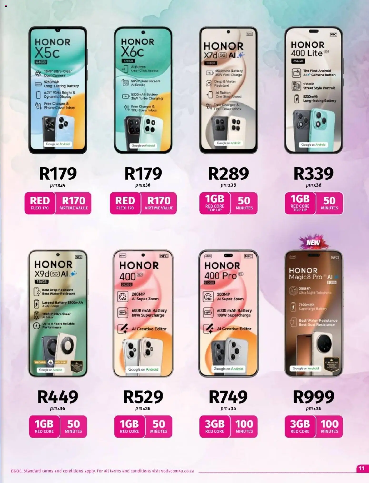 New Vodacom catalogue – valid from 06.03.2026 | Page: 11 | Products: Phone, Camera, Charger, Water