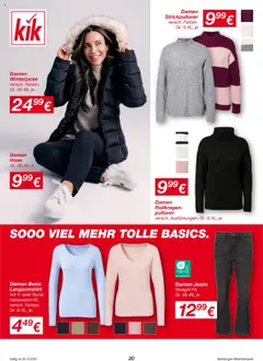 Kik Prospekt ab 06.10.2025 gültig | Seite: 20 | Produkte: Winterjacke, Pullover, Hose, Jeans