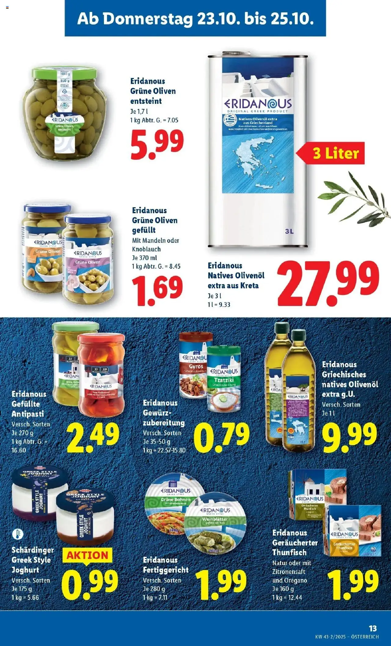 Lidl Flugblatt - Jenbach, Eferding, Dornbirn ab 23.10.2025 - Angebote ab donnerstag | Seite: 17 | Produkte: Knoblauch, Szeder, Joghurt, Reis