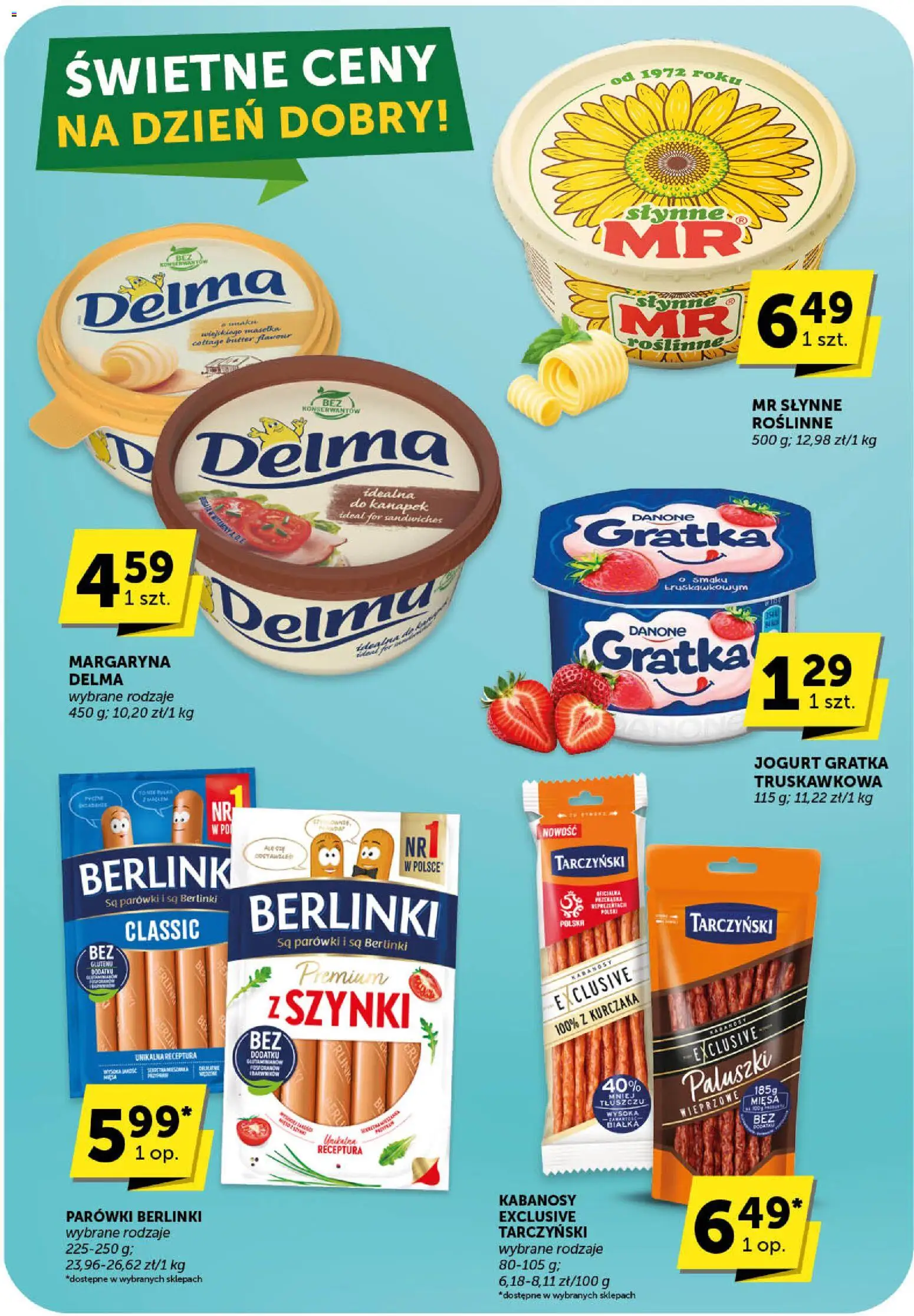Euro Sklep Gazetka - Minimarket od 19.02.2026 | Strona: 8 | Produkty: Parówki berlinki, Parówki, Margaryna, Paluszki