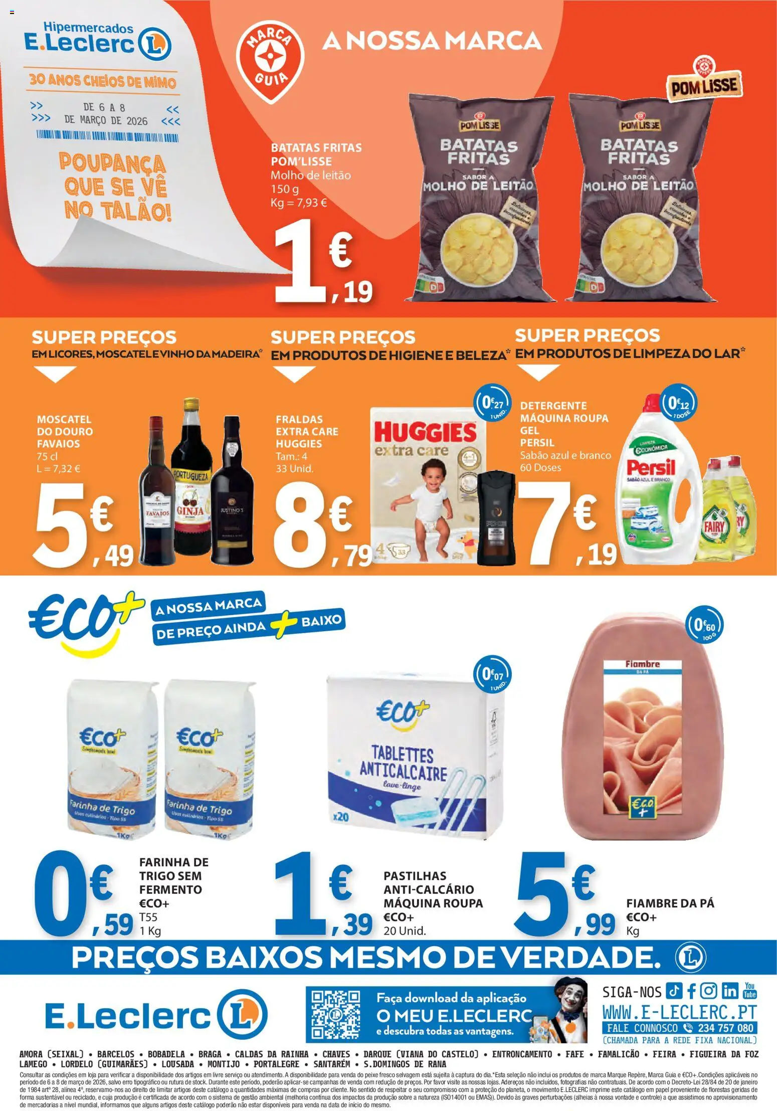 E.Leclerc Catálogo Fim de Semana │ válido de 06.03.2026 | Página: 4 | Produtos: Farinha de trigo, Sabão, Vinho, Peixe