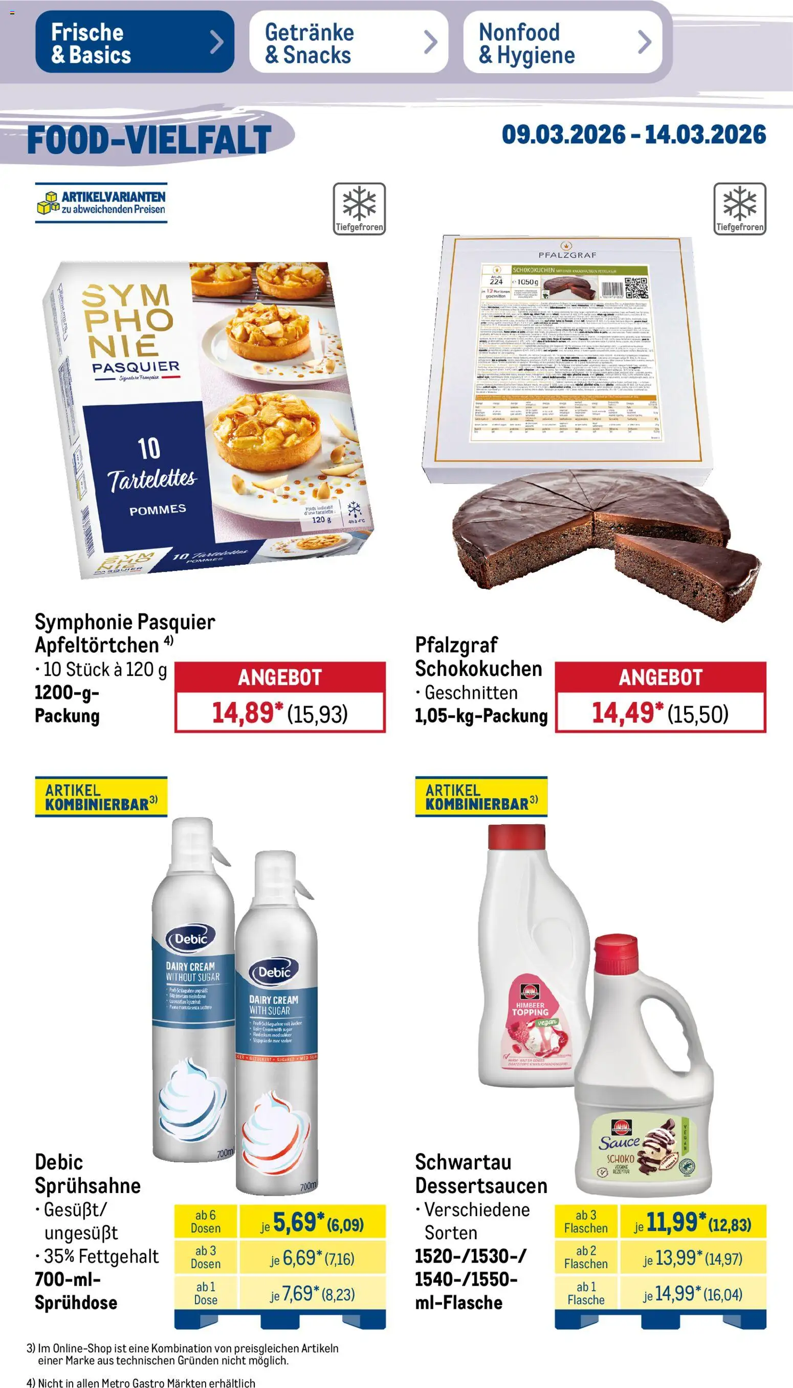 Metro Prospekt 	 – gültig ab 09.03.2026 | Seite: 24 | Produkte: Schlagsahne, Pommes