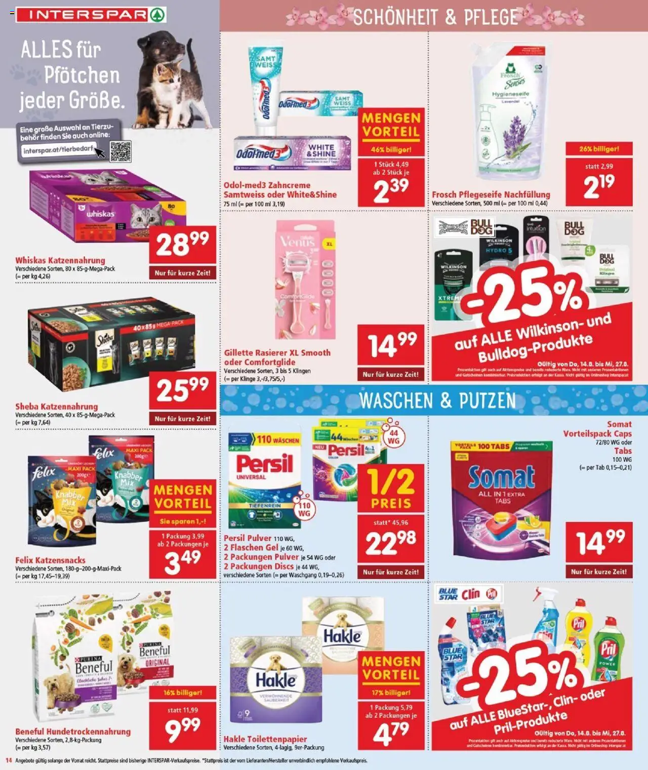 Interspar Flugblatt - Burgenland gültig ab 14.08.2025 | Seite: 14 | Produkte: Rasierer