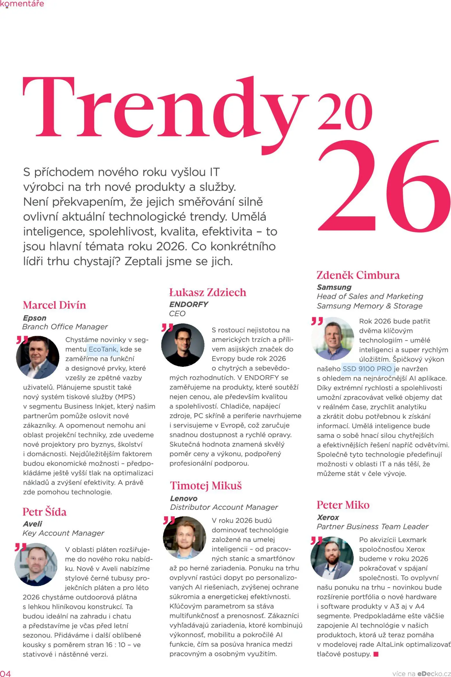 Nové ED Profi akcie – leták je platný od 05.12.2025 | Strana: 4 | Produkty: Samsung, PC, Skrine