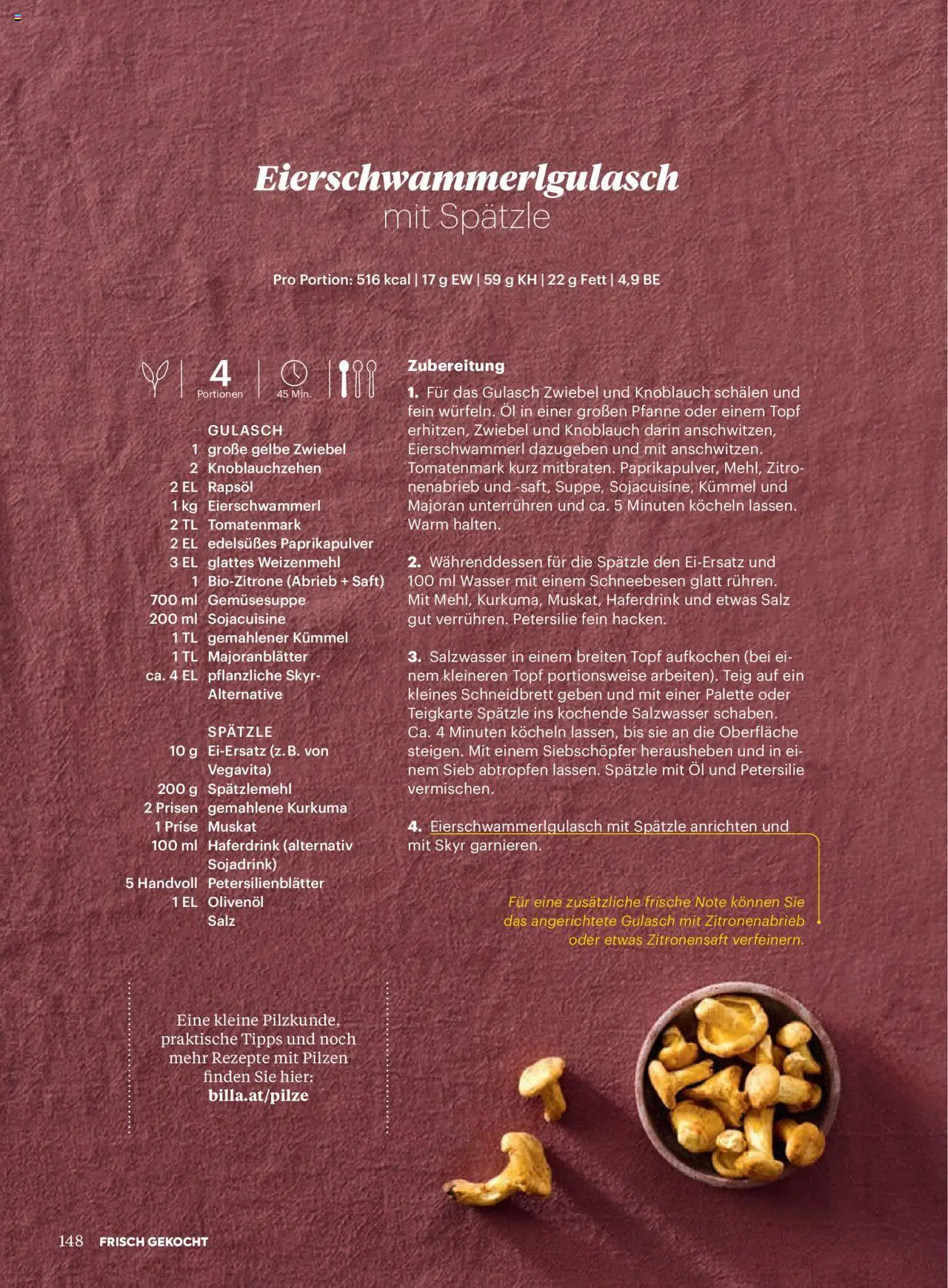 Billa Frisch Gekocht gültig ab 01.09.2025 | Seite: 146 | Produkte: Wasser, Salz, Knoblauch, Öl