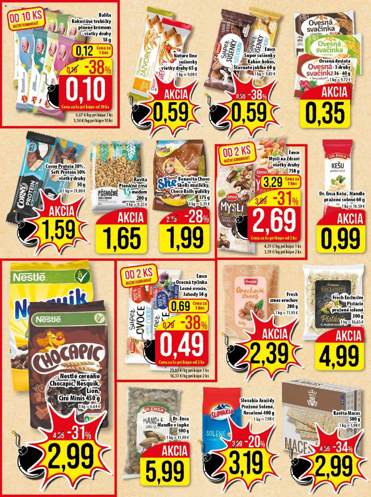 Nové Klas akcie – leták je platný od 05.01.2026 | Strana: 15 | Produkty: Jahody, Arašidy, Mandle, Kakao