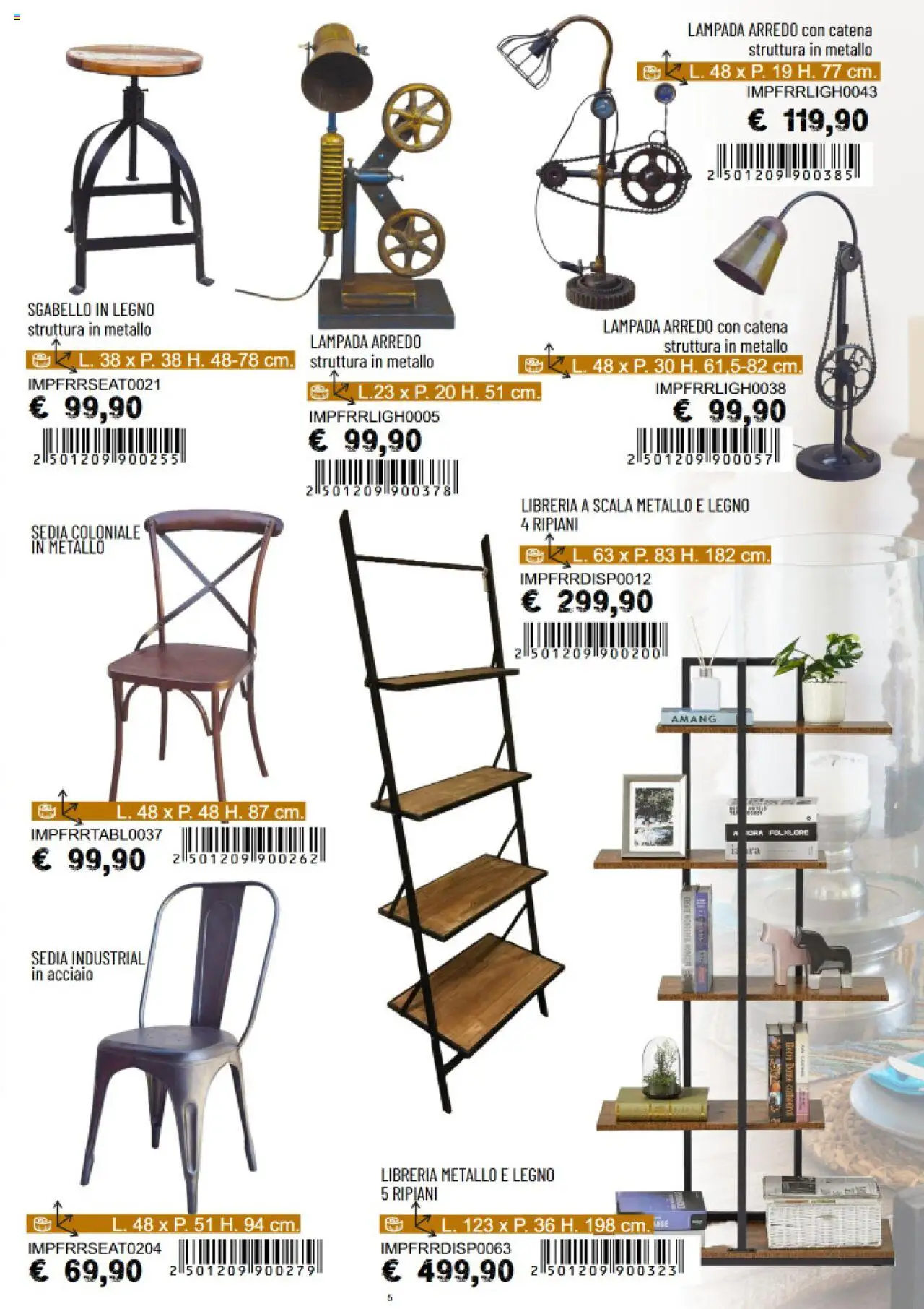 Volantino La Prealpina del 27.09.2024 | Pagina: 7 | Prodotti: Sgabello, Libreria, Sedia, Lampada