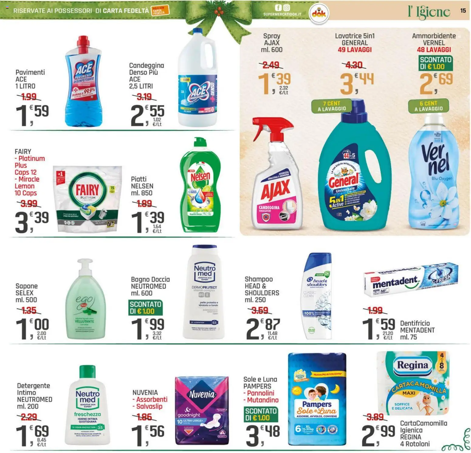 Volantino DOK del 04.12.2025 | Pagina: 15 | Prodotti: Shampoo, Pollo, Detergente, Intimo