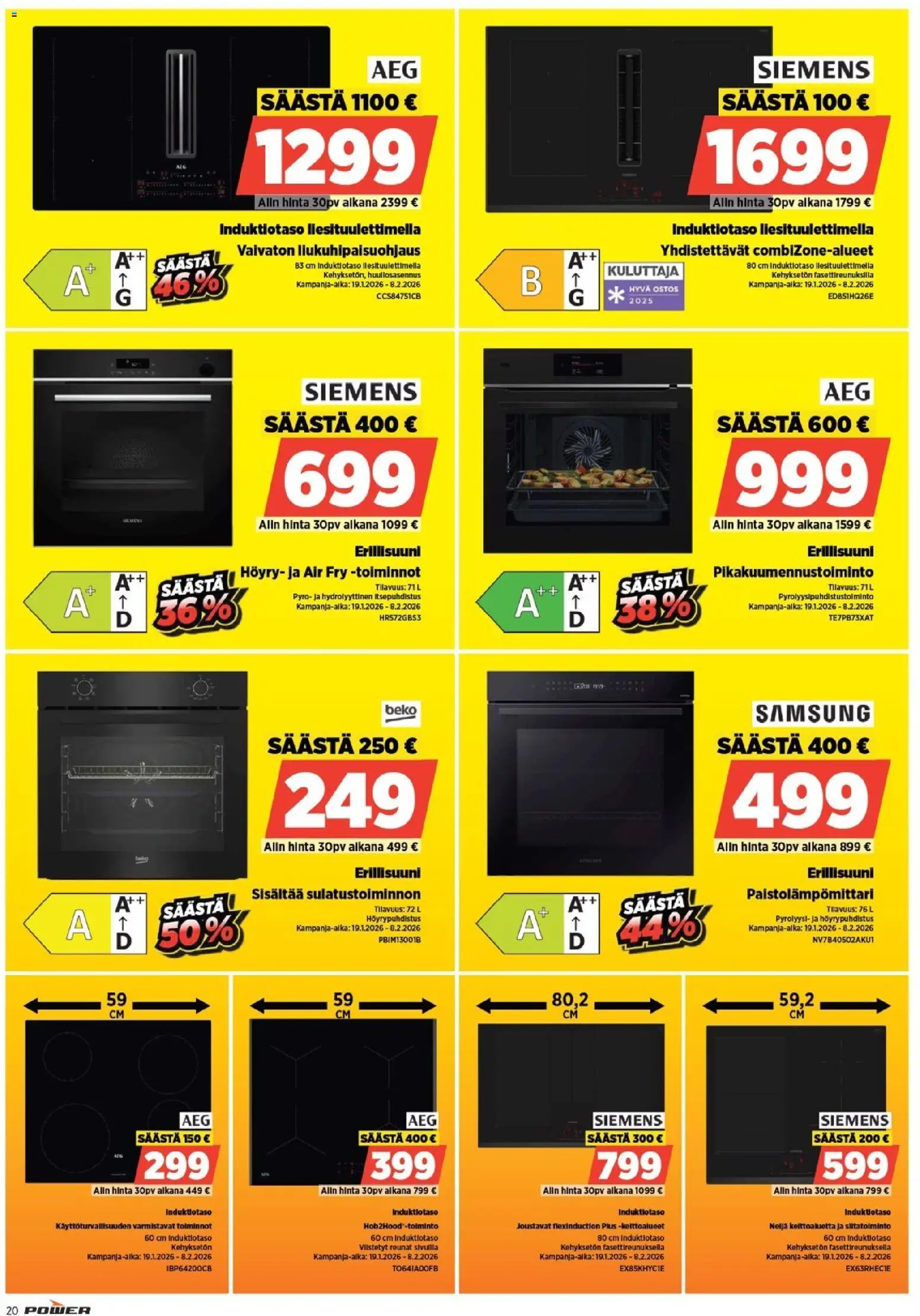 Power tarjoukset – voimassa 26.01.2026 alkaen | Sivu: 23 | Tuotteet: Induktiotaso, Erillisuuni