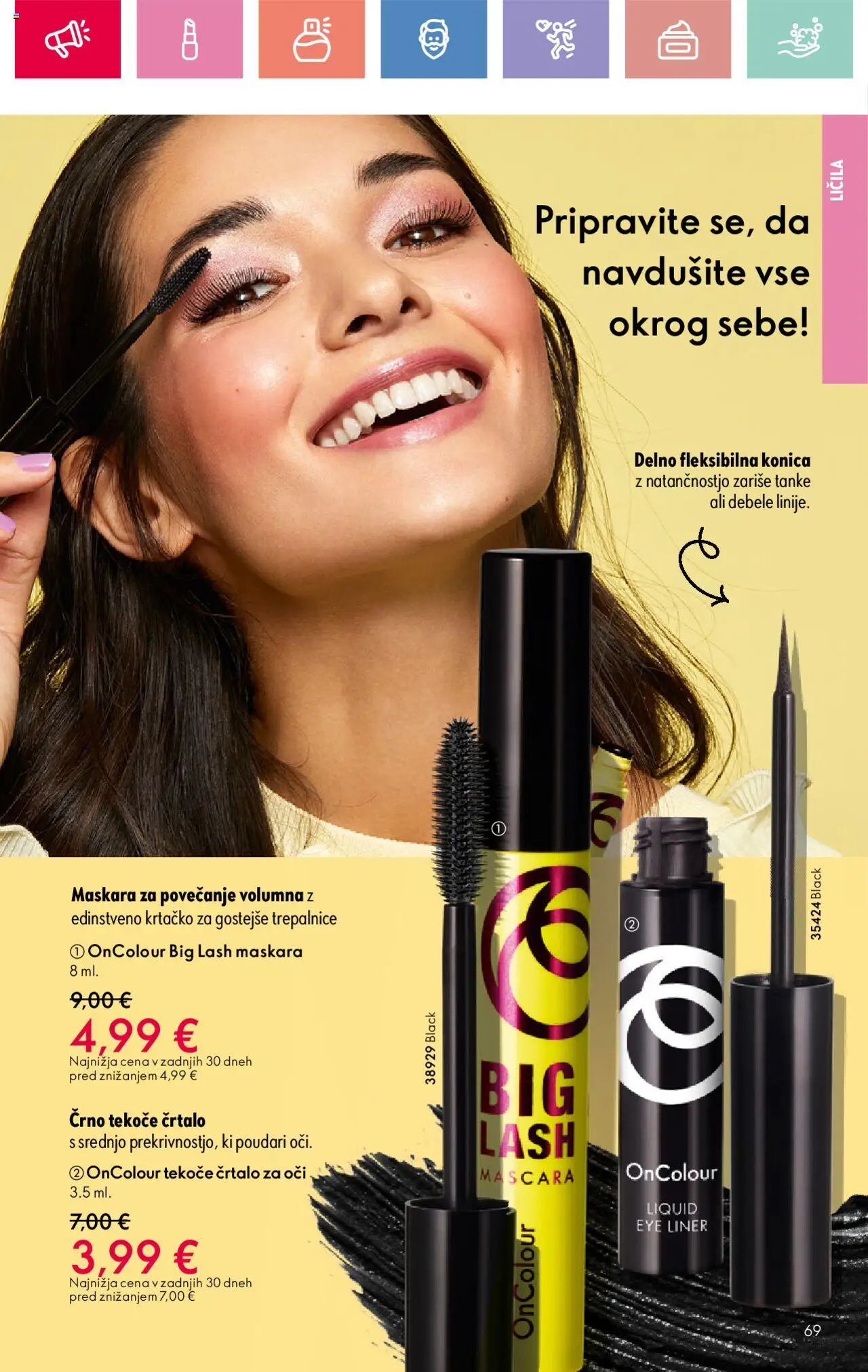 Oriflame katalog 12 │ velja od 24.08.2025 | Stran: 69 | Izdelki: Licila, Maskara, Crtalo za oci