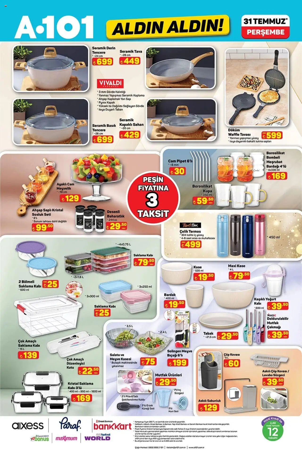 A101 Katalog - 31.07.2025 tarihinden itibaren geçerlidir | Sayfa: 10 | Ürünler: Kaşe, Lavabo, Baharatlık, Sabunluk