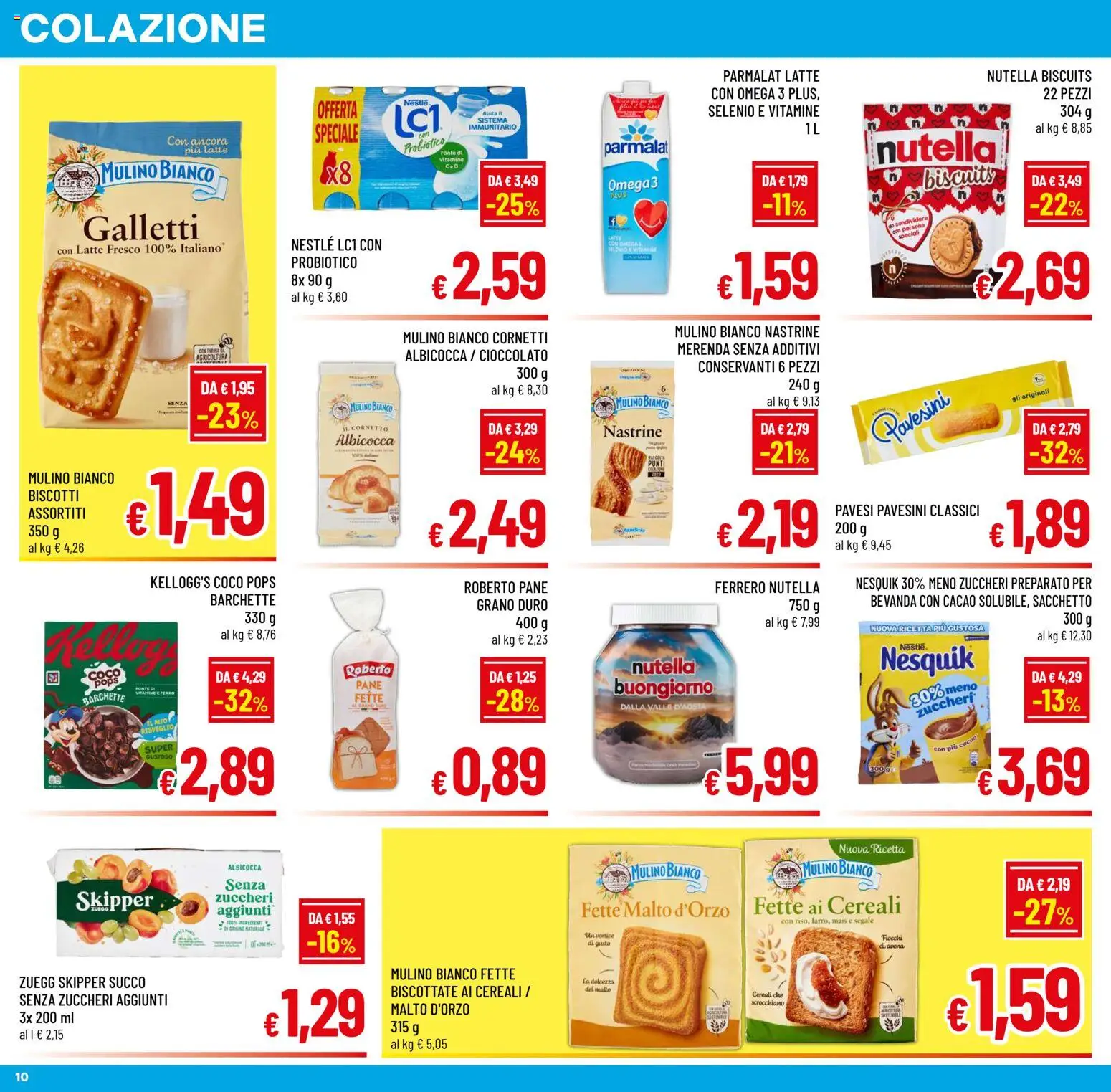Volantino A&O del 14.01.2026 | Pagina: 10 | Prodotti: Cioccolato, Cereali, Biscotti, Cacao