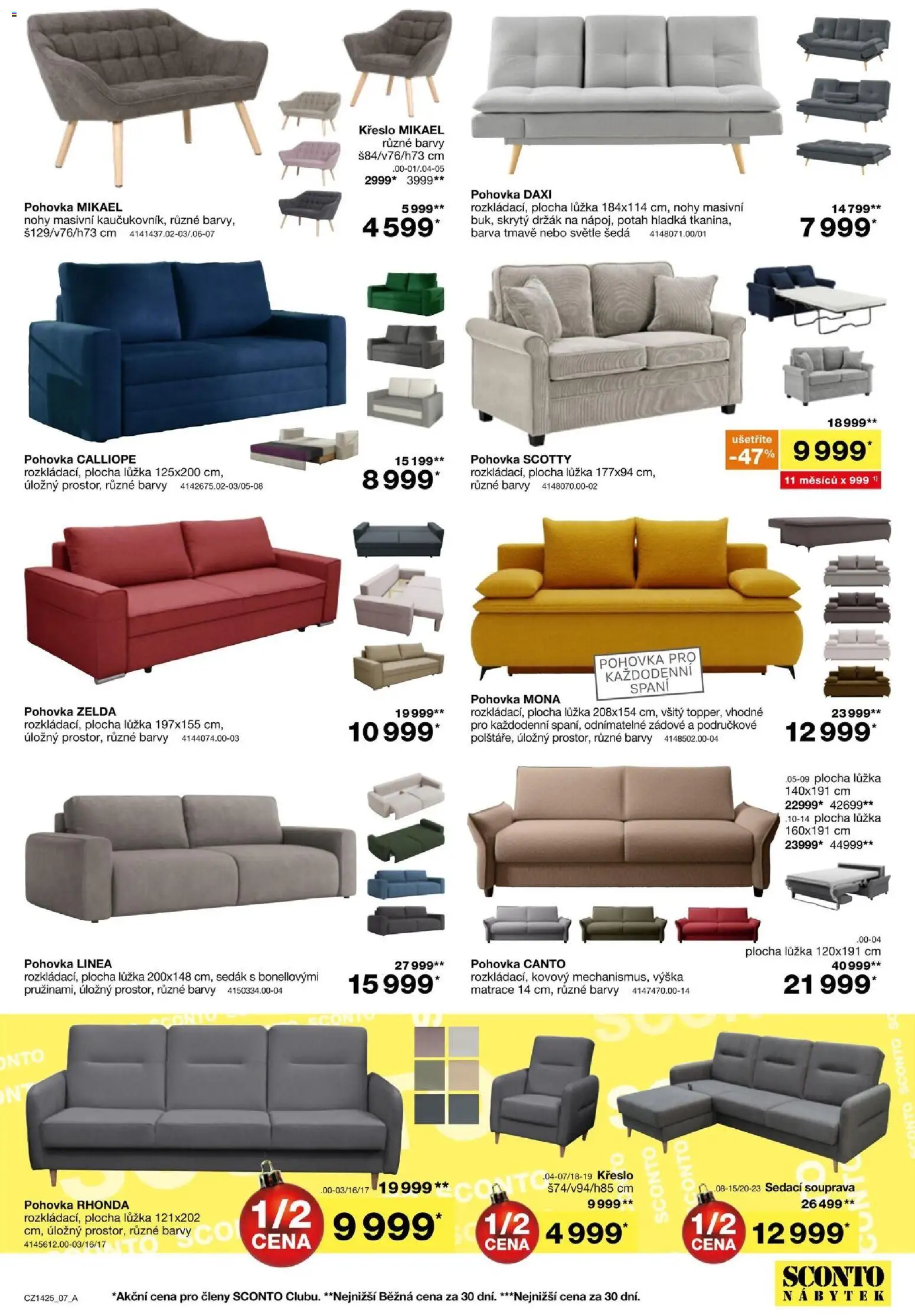 Sconto nábytek leták od 05.11.2025 | Strana: 7 | Produkty: Sedací souprava, Nábytek, Matrace, Pohovka