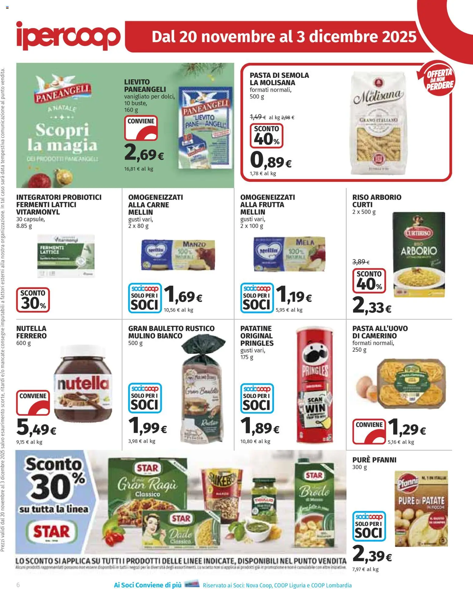 Volantino Ipercoop del 20.11.2025 | Pagina: 6 | Prodotti: Patatine, Frutta, Nutella, Ragú