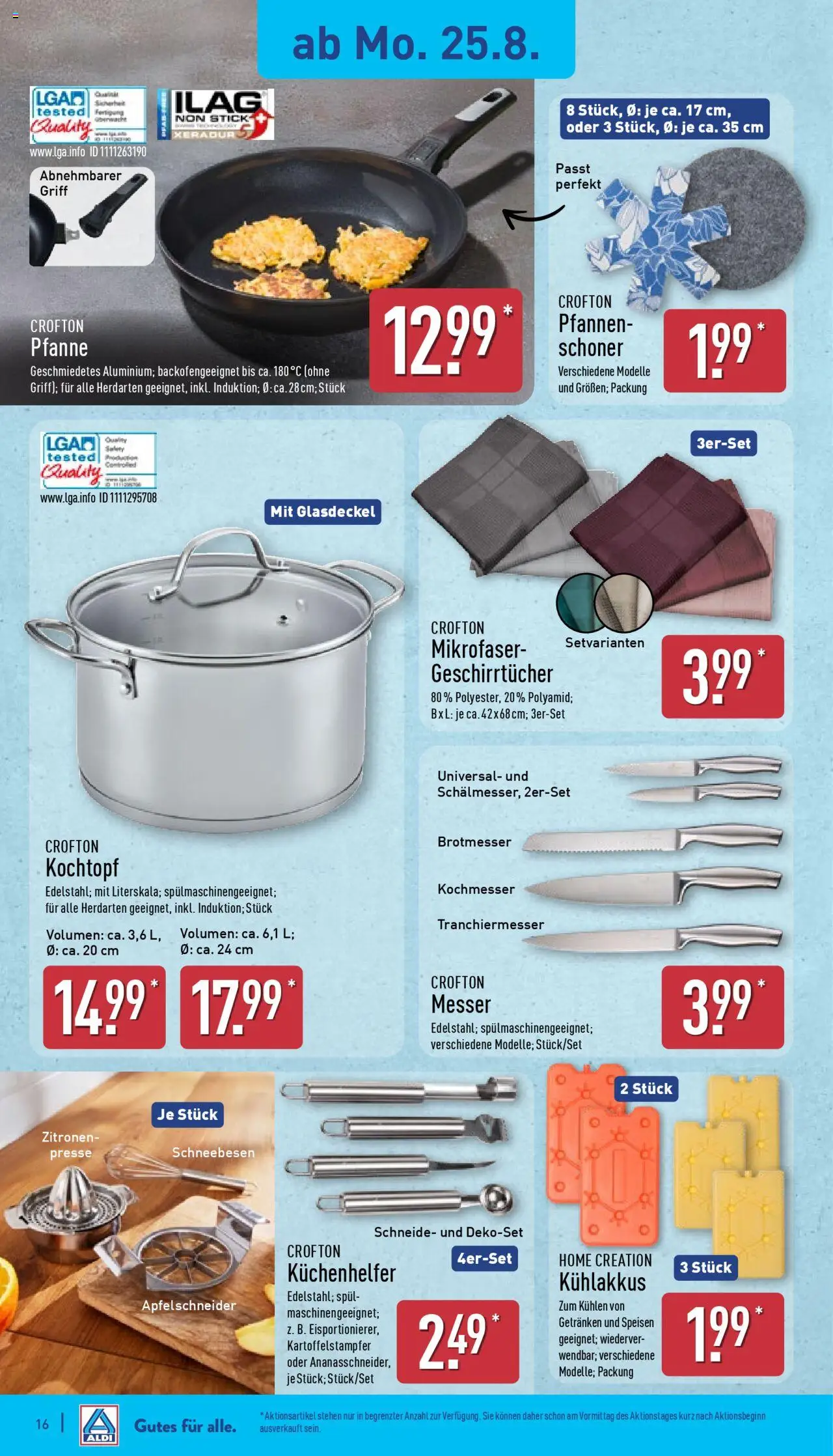 Aldi Prospekt 	 - gültig ab dem 25.08.2025 | Seite: 16 | Produkte: Presse, Home creation, Zitronen
