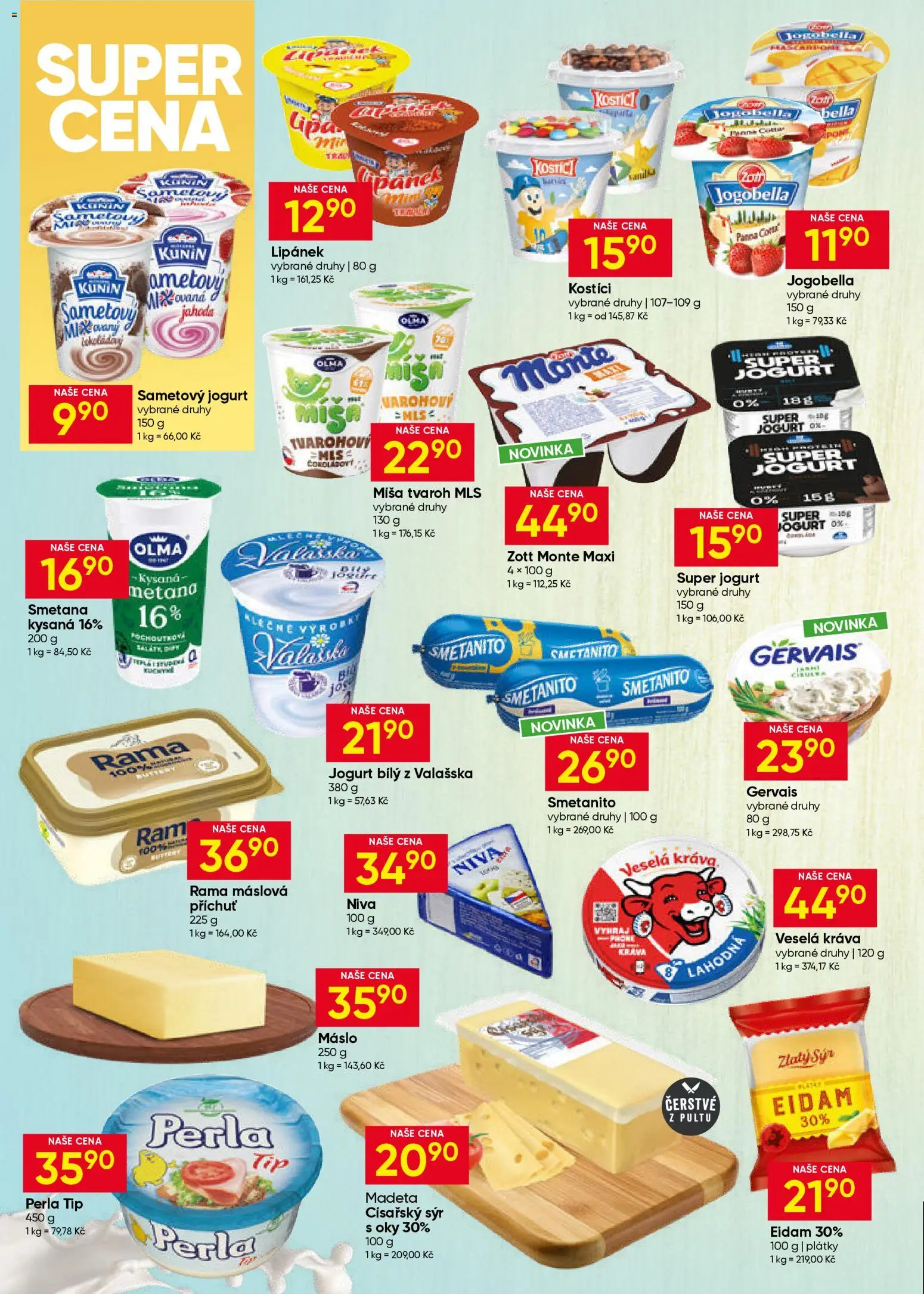 Hruška leták od 08.04.2026 | Strana: 4 | Produkty: Máslo, Jogurt, Rama, Eidam