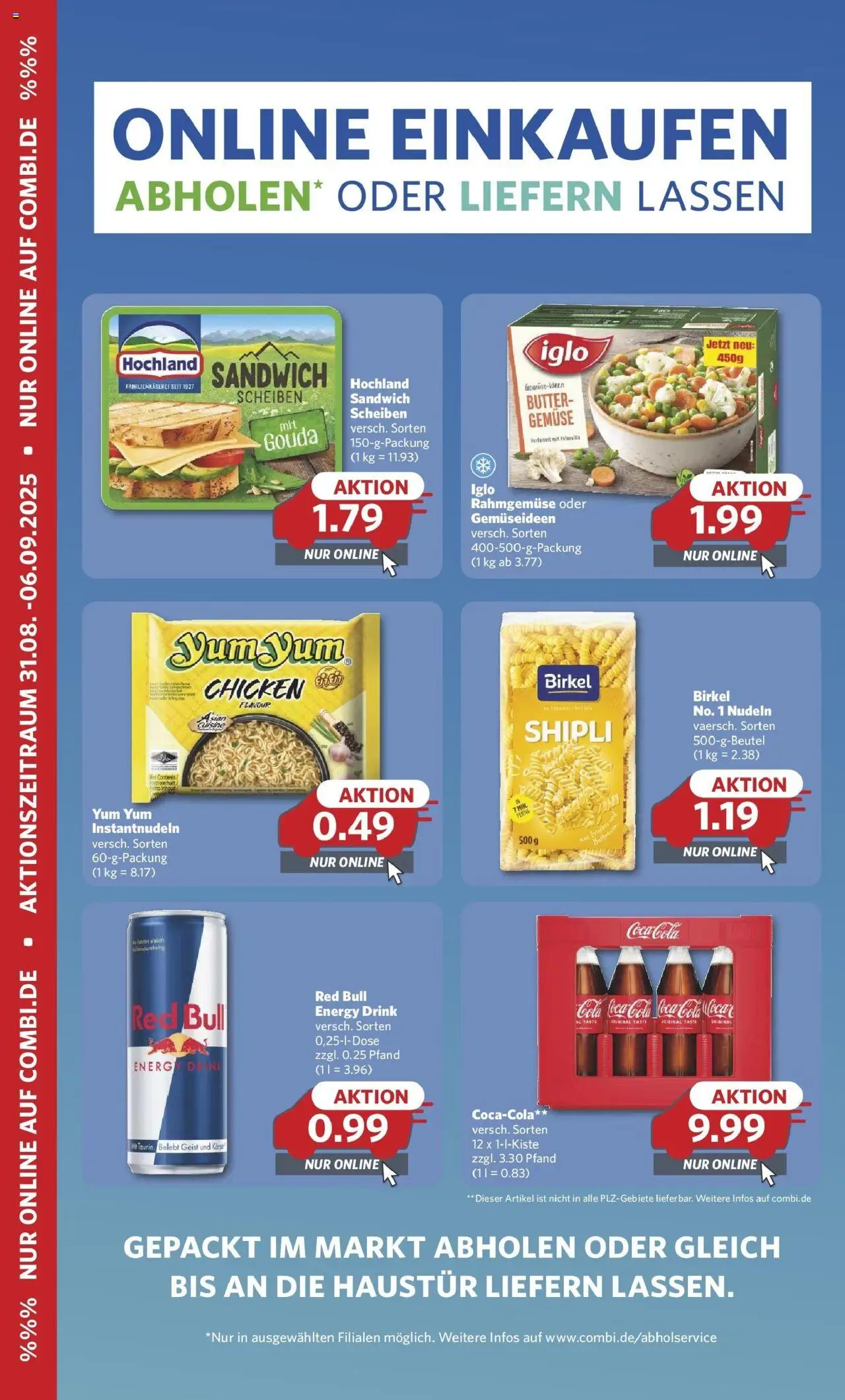 Combi Prospekt Rahden	 – gültig ab 01.09.2025 | Seite: 18 | Produkte: Red bull, Coca cola, Cola, Gemüse