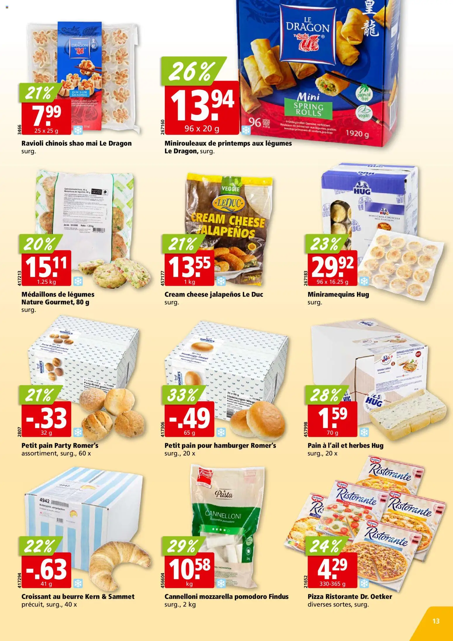 Aligro aktionen Chavannes, Matran, Genève, Sion – gültig ab 09.03.2026 | Seite: 13 | Produkte: Pizza, Pasta