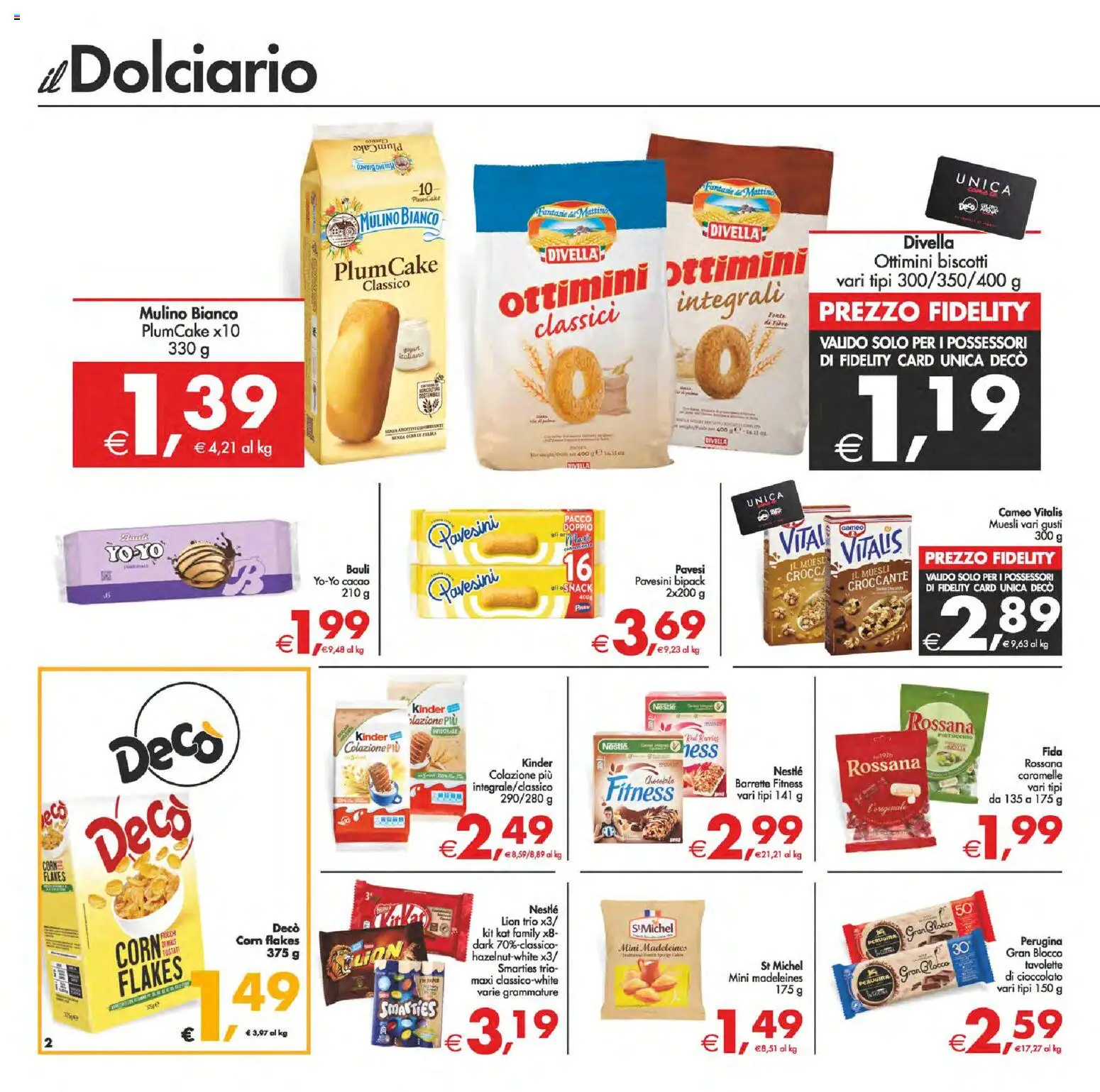Volantino Decò del 24.02.2026 | Pagina: 2 | Prodotti: Cioccolato, Caramelle, Biscotti, Plumcake