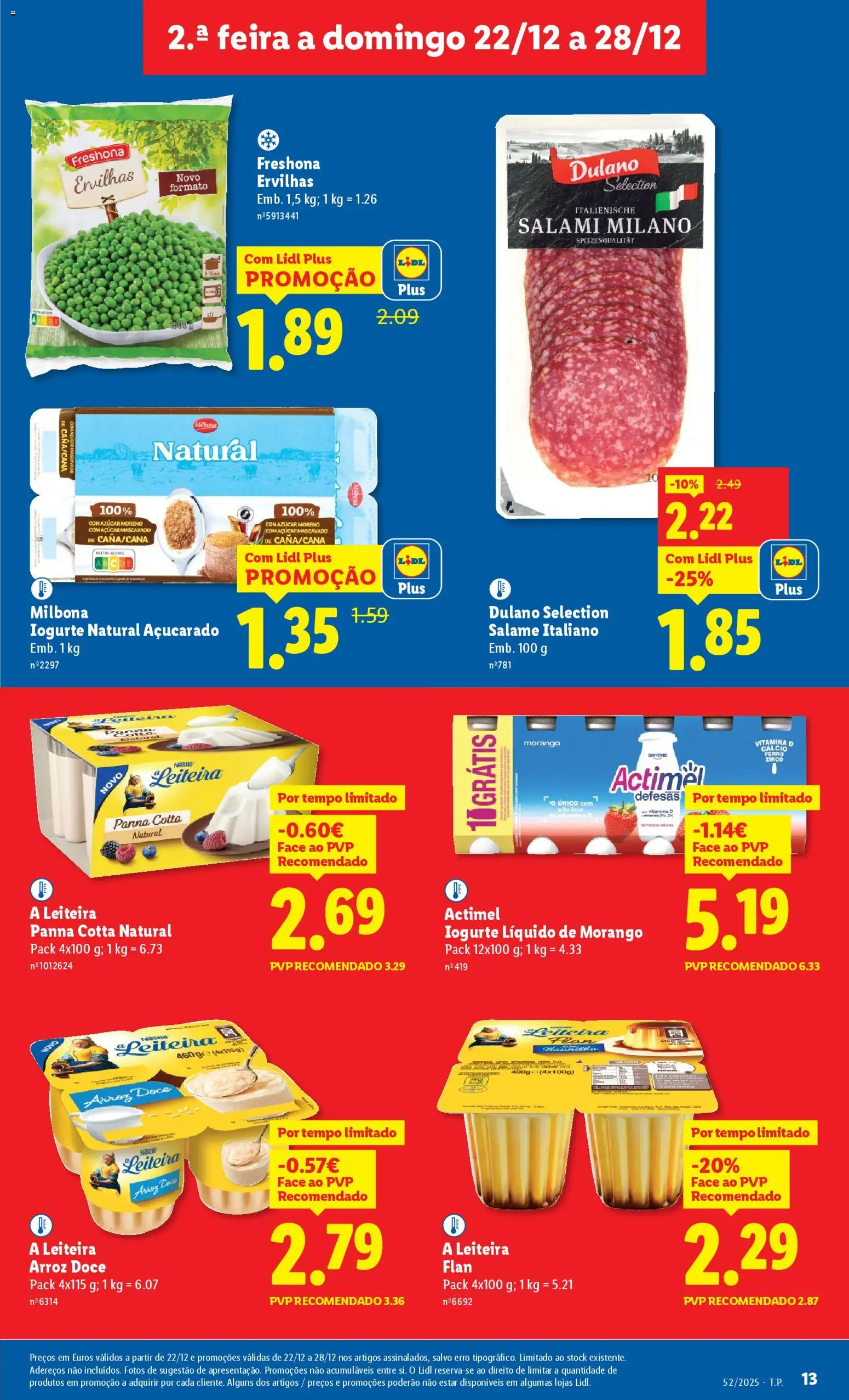 Lidl folheto │ válido de 22.12.2025 | Página: 13 | Produtos: Iogurte, Açúcar, Vitamina d, Iogurte liquido