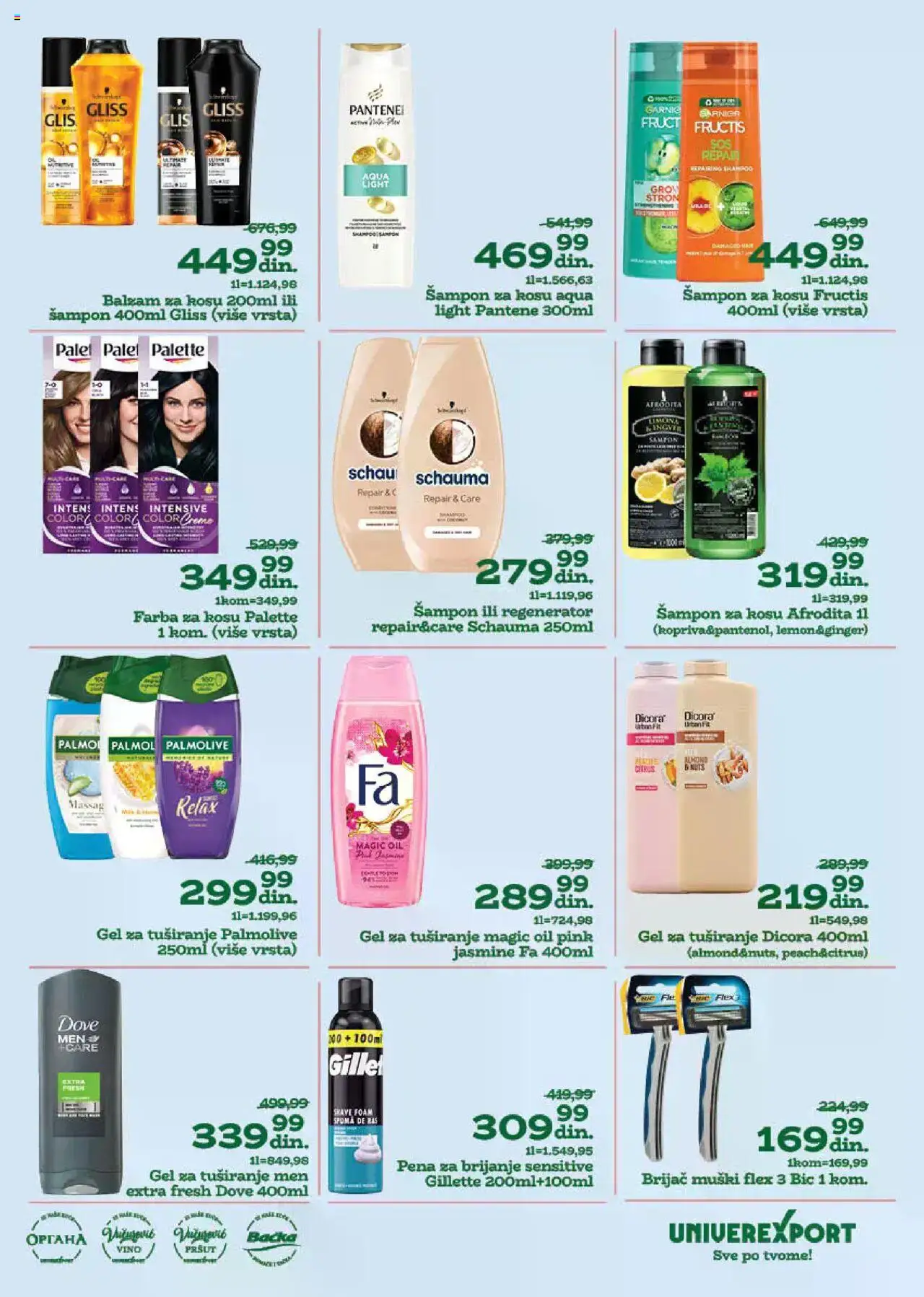 Univerexport katalog - važi od 18.08.2025 | Strana: 27 | Proizvode: Balzam, Balzam za kosu, Gel za tuširanje, Dove