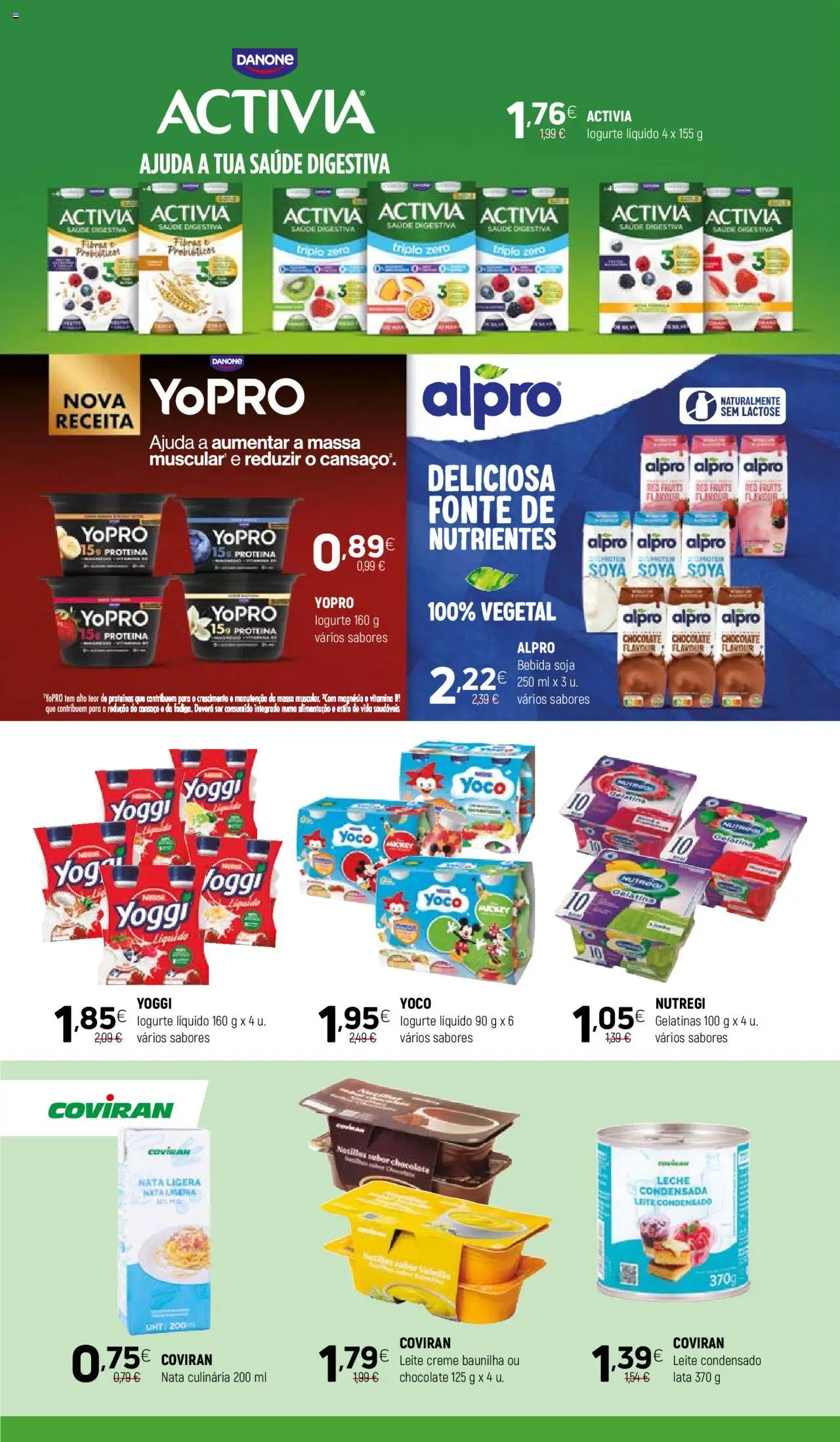 Coviran folheto │ válido de 12.08.2025 | Página: 4 | Produtos: Soja, Massa, Creme, Proteina