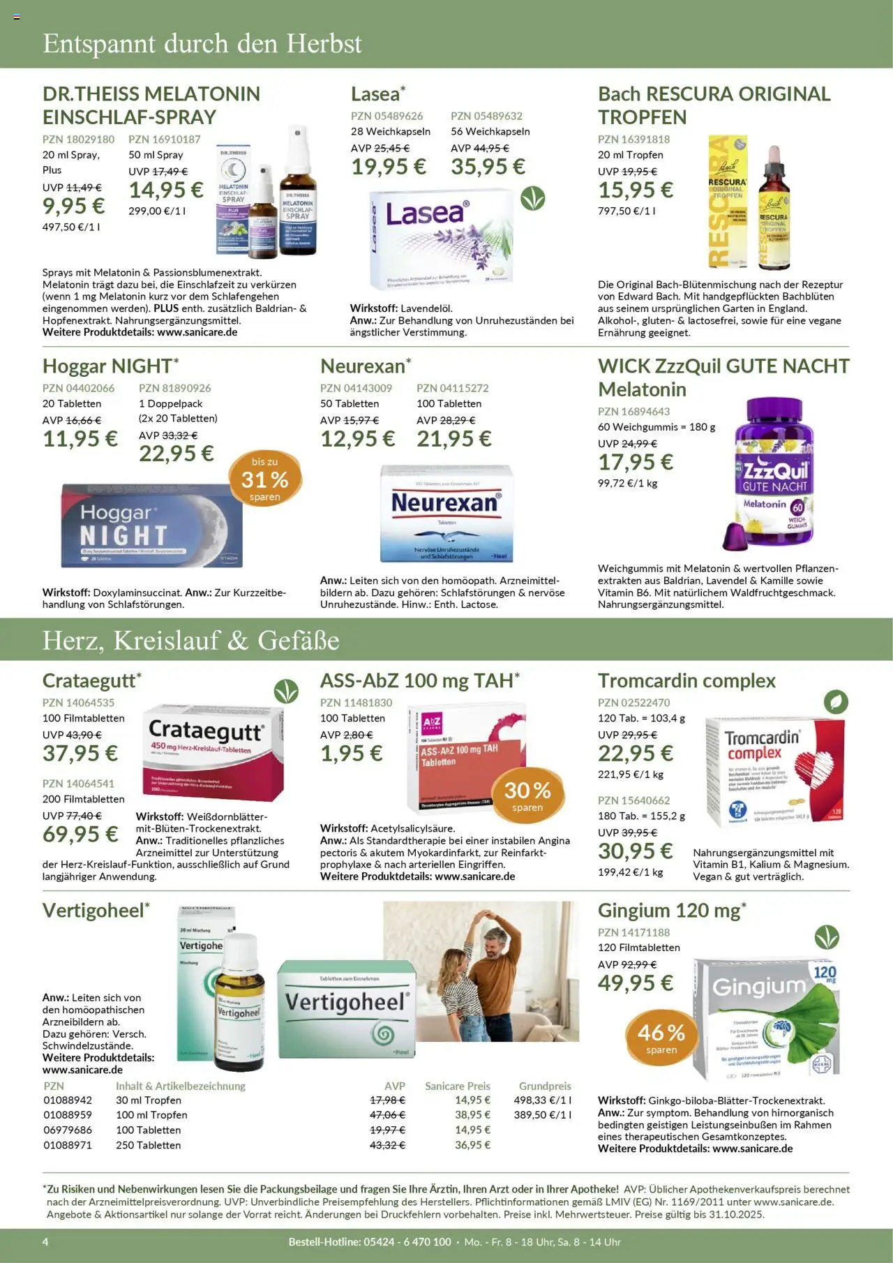 Sanicare Prospekt Herbst – gültig ab 11.09.2025 | Seite: 4 | Produkte: Tür, Lavendel, Uhr