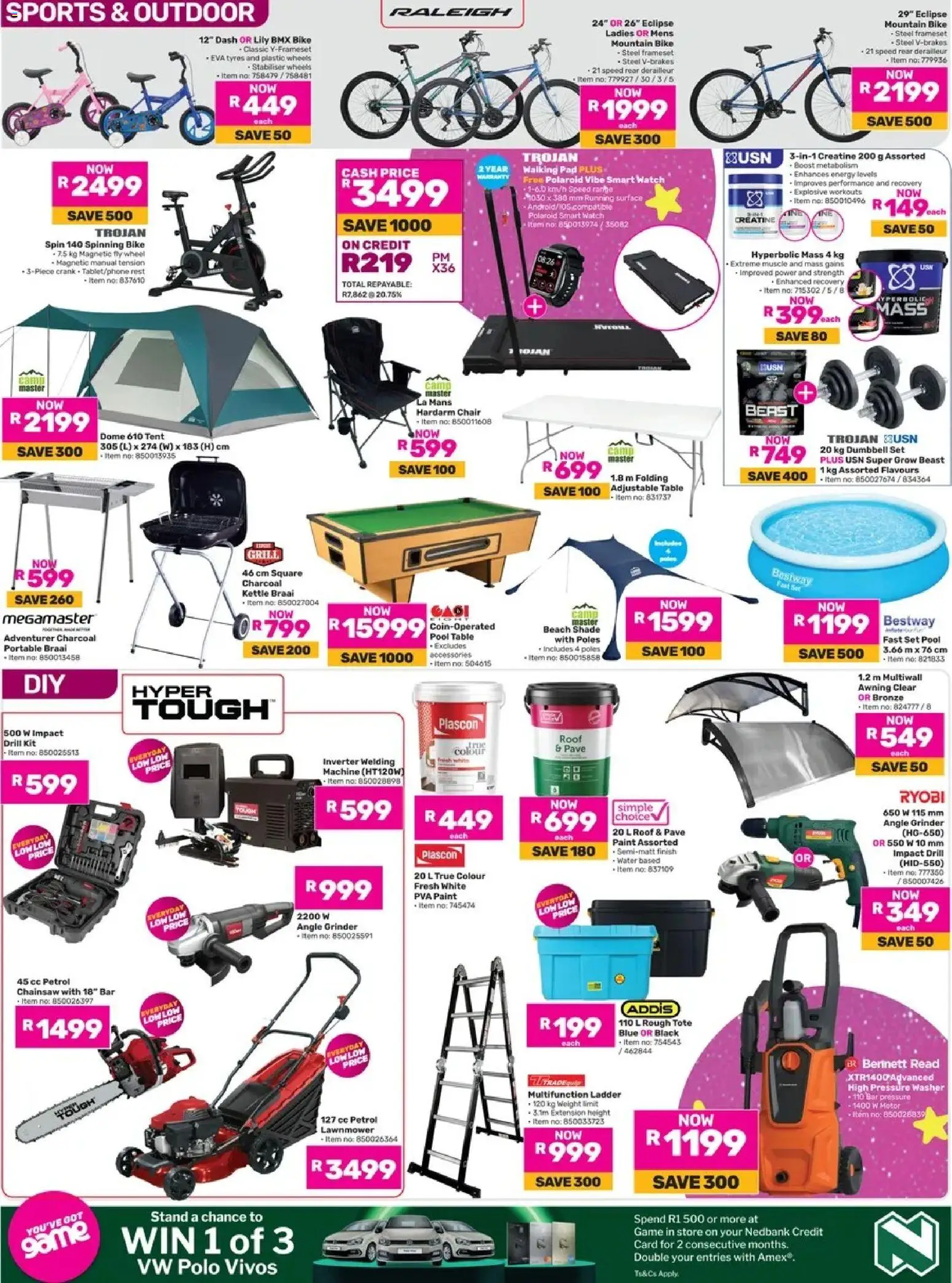 New Game catalogue – valid from 30.12.2025 | Page: 10 | Products: Grinder, Drill, Table, Tent