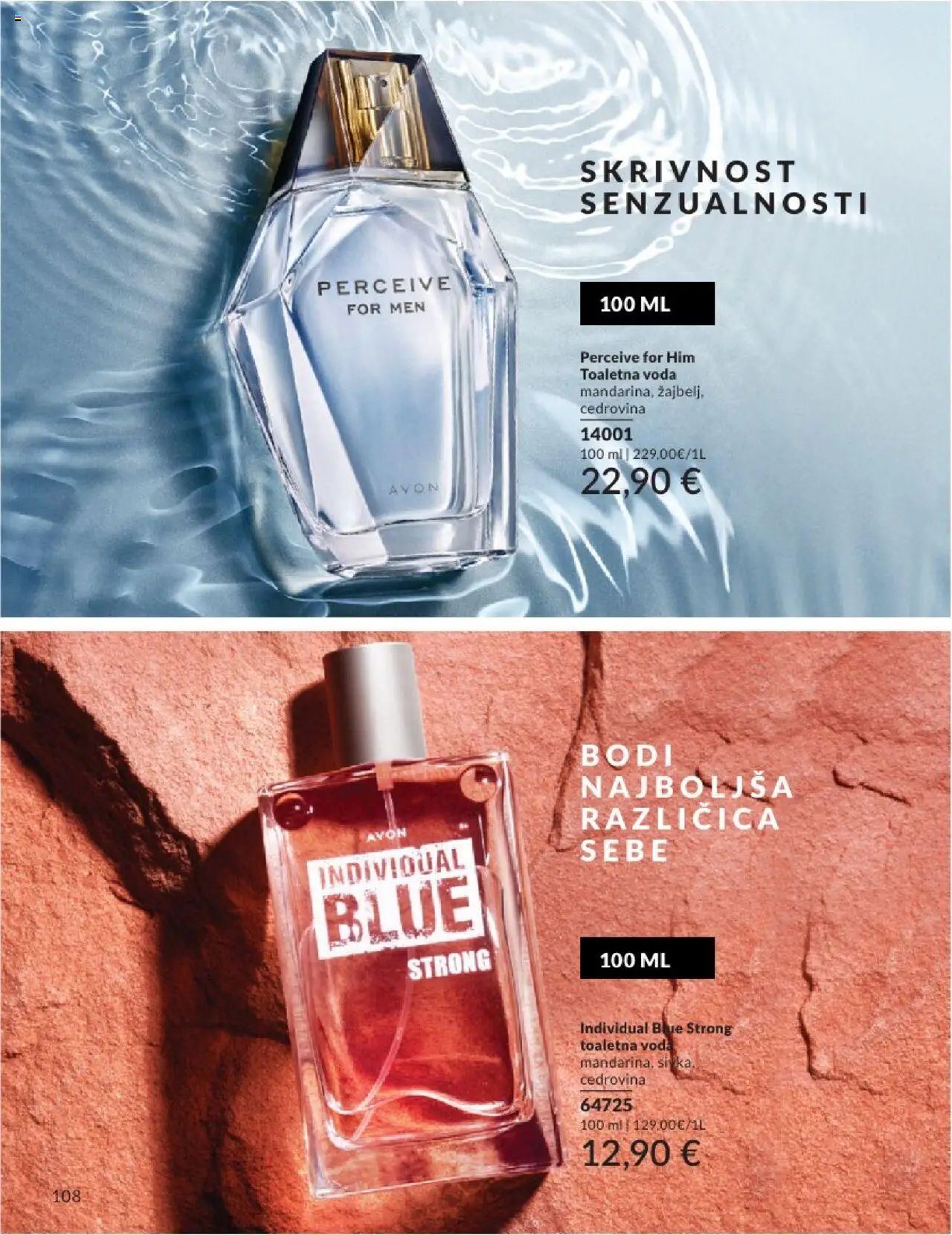 Avon katalog │ velja od 31.07.2025 | Stran: 108 | Izdelki: Voda, Toaletna voda