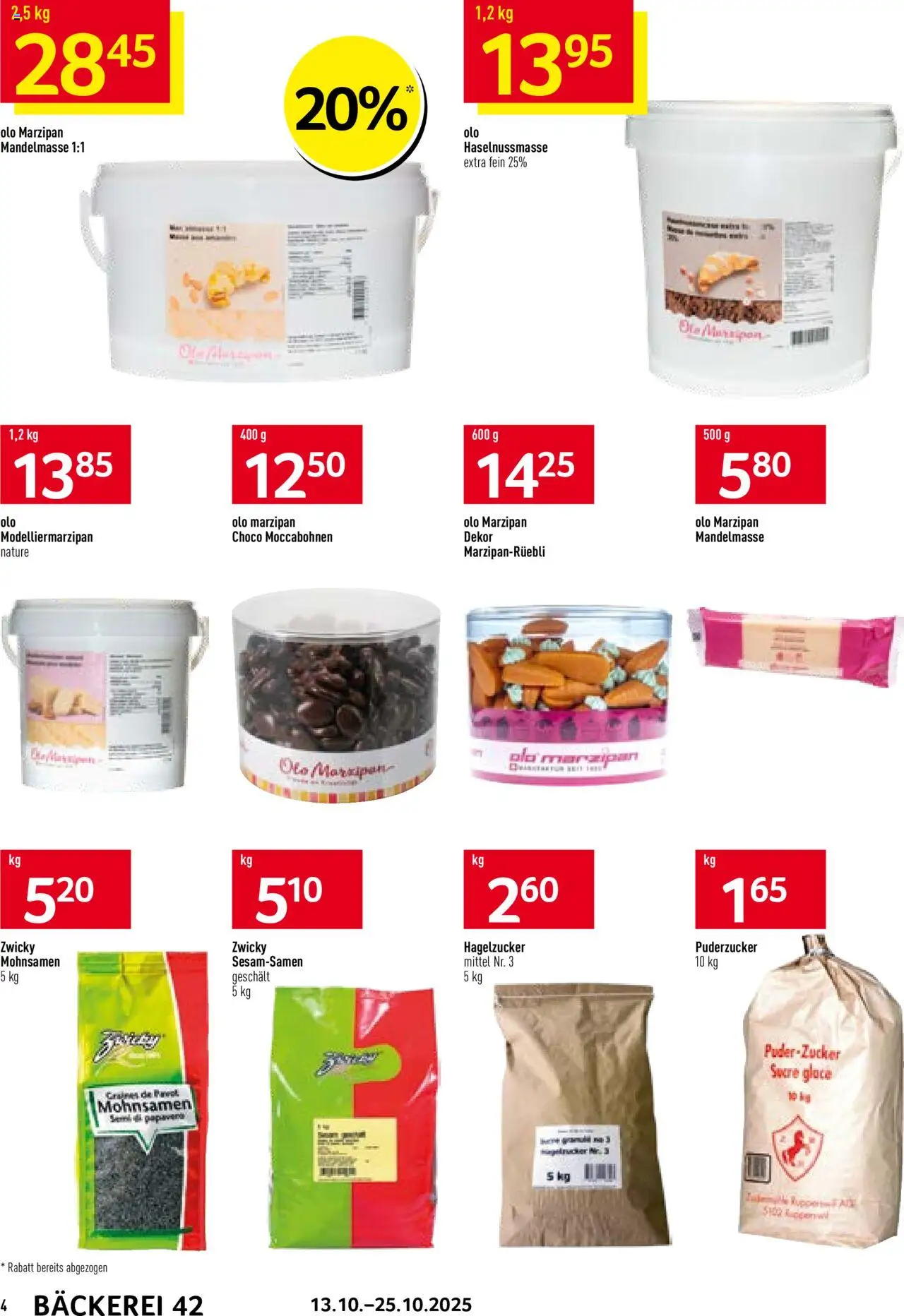 Prodega Aktionen Bäckerei – gültig ab 13.10.2025 | Seite: 4 | Produkte: Bäckerei, Glace