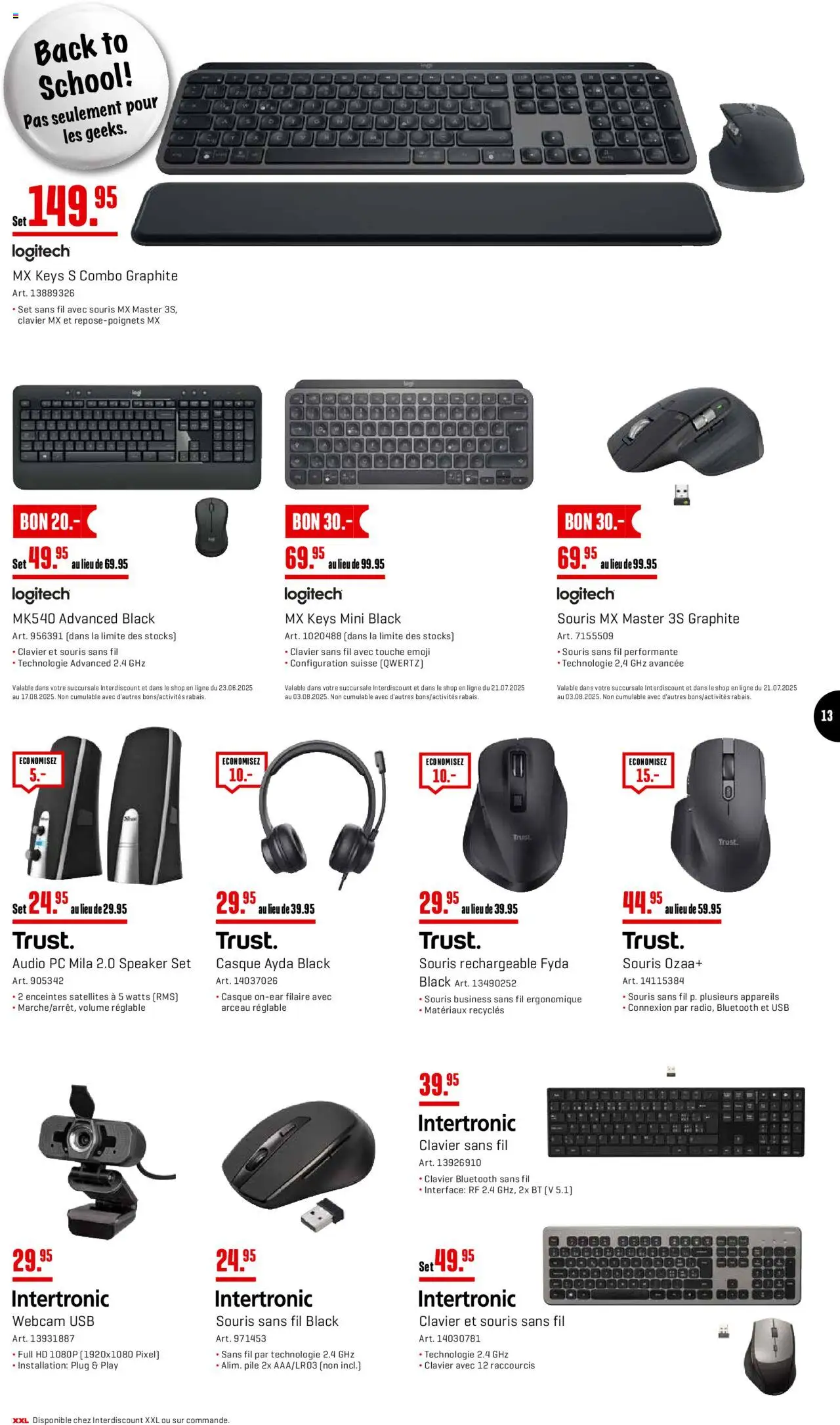 Interdiscount Aktionen FR ab 21.07.2025 | Seite: 13 | Produkte: Audio, Pc, Usb