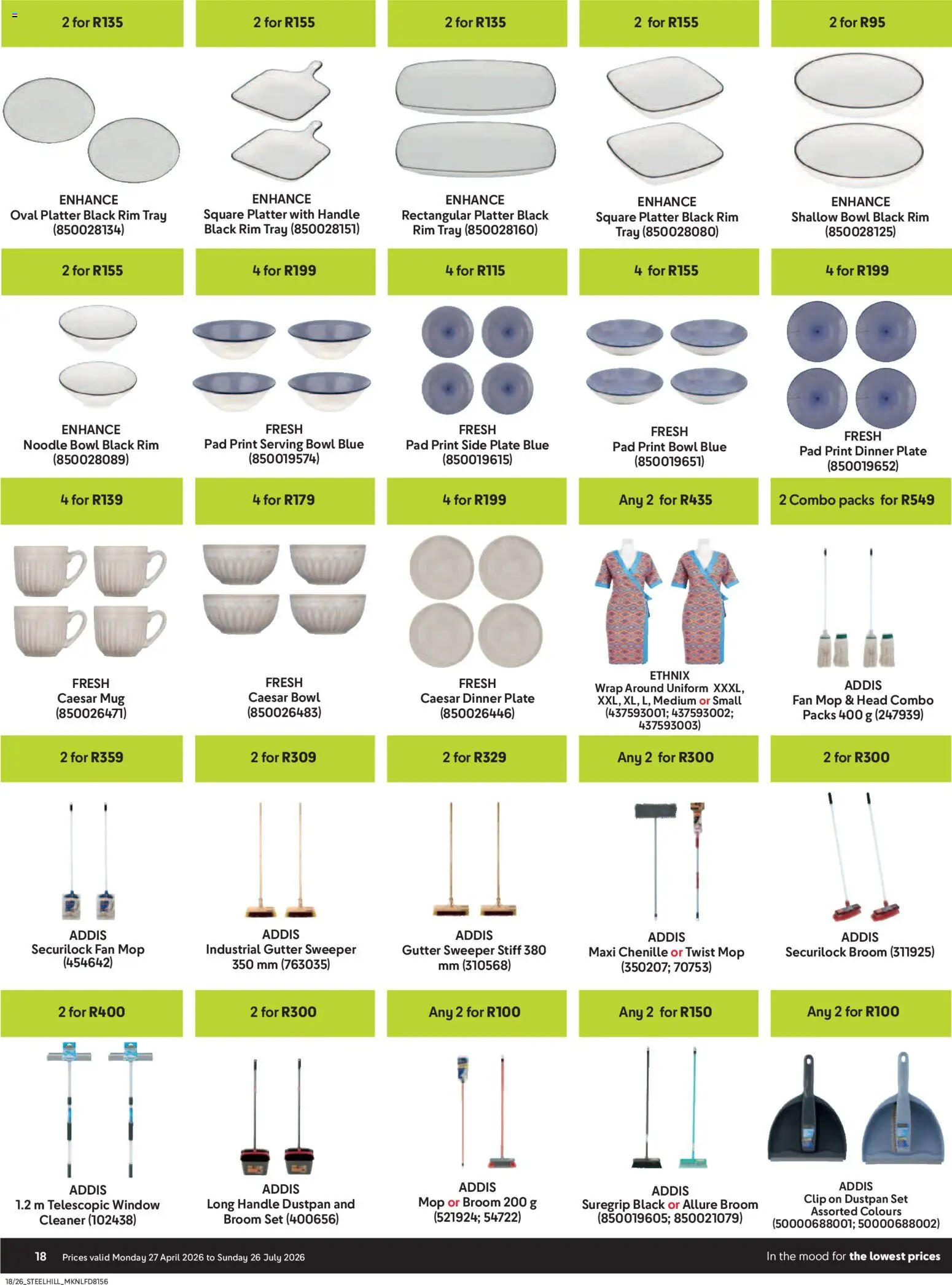 New Makro catalogue – valid from 27.04.2026 | Page: 18 | Products: Tray, Plate, Fan, Broom