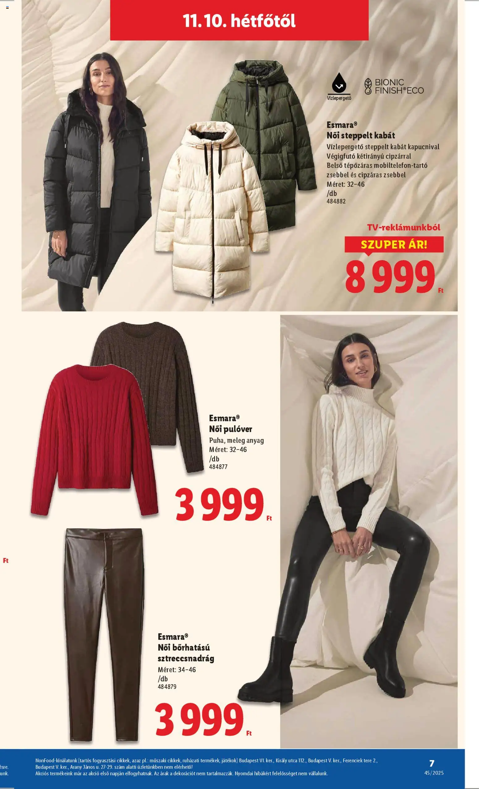 Lidl akciós ujság - amely érvényes a következő dátumtól: 06.11.2025 | Oldal: 7 | Termékek: Játékok, Pulóver, Kabát, Leggings