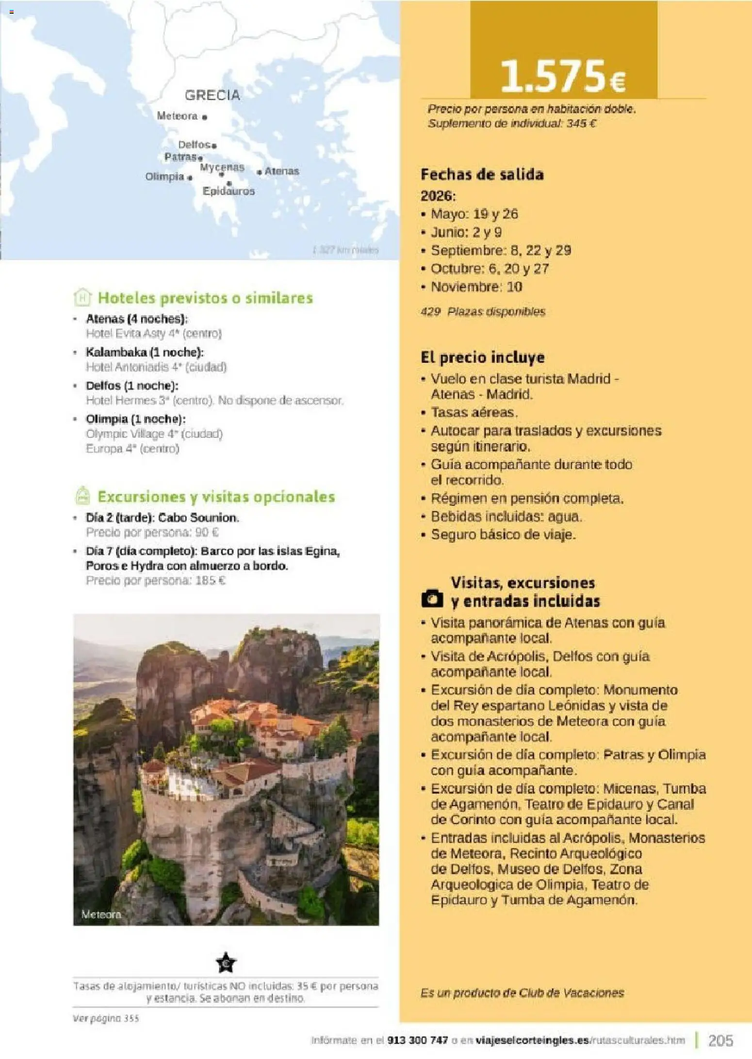 Viajes El Corte Inglés Rutas Culturales de la Comunidad de Madrid │ válido desde el 01.04.2026 | Página: 205