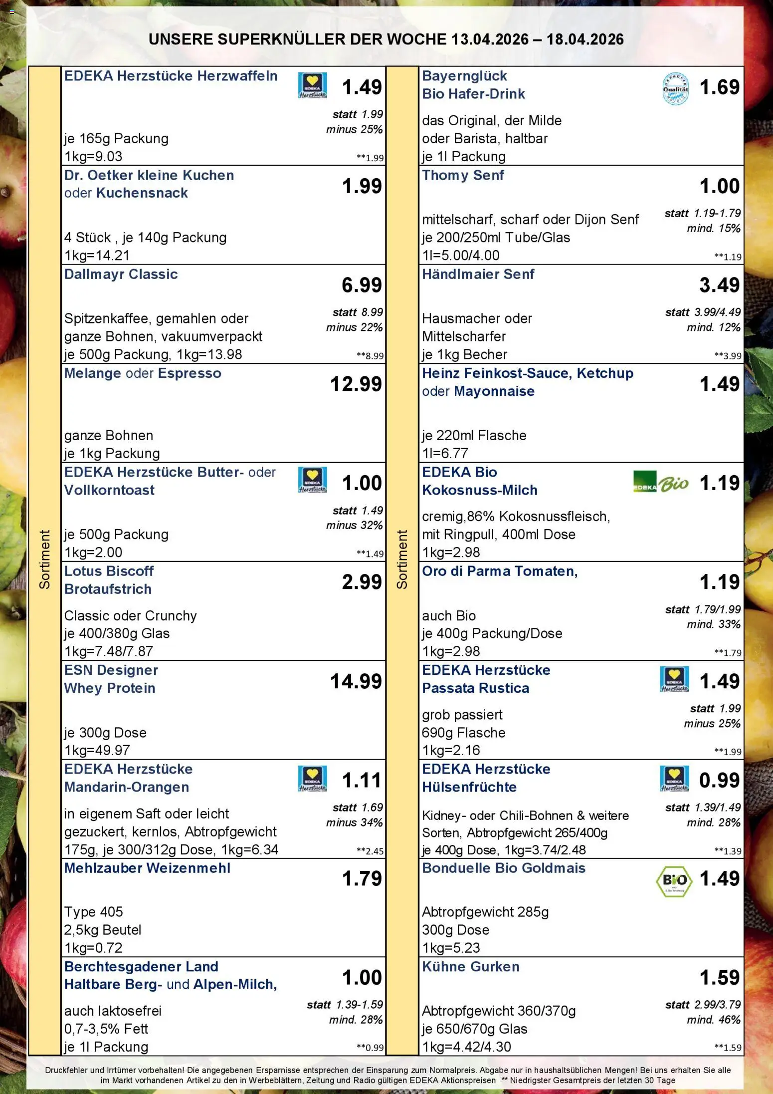 Simmel Bayern – gültig ab 13.04.2026 | Seite: 2 | Produkte: Dallmayr, Mayonnaise, Saft, Kuchen