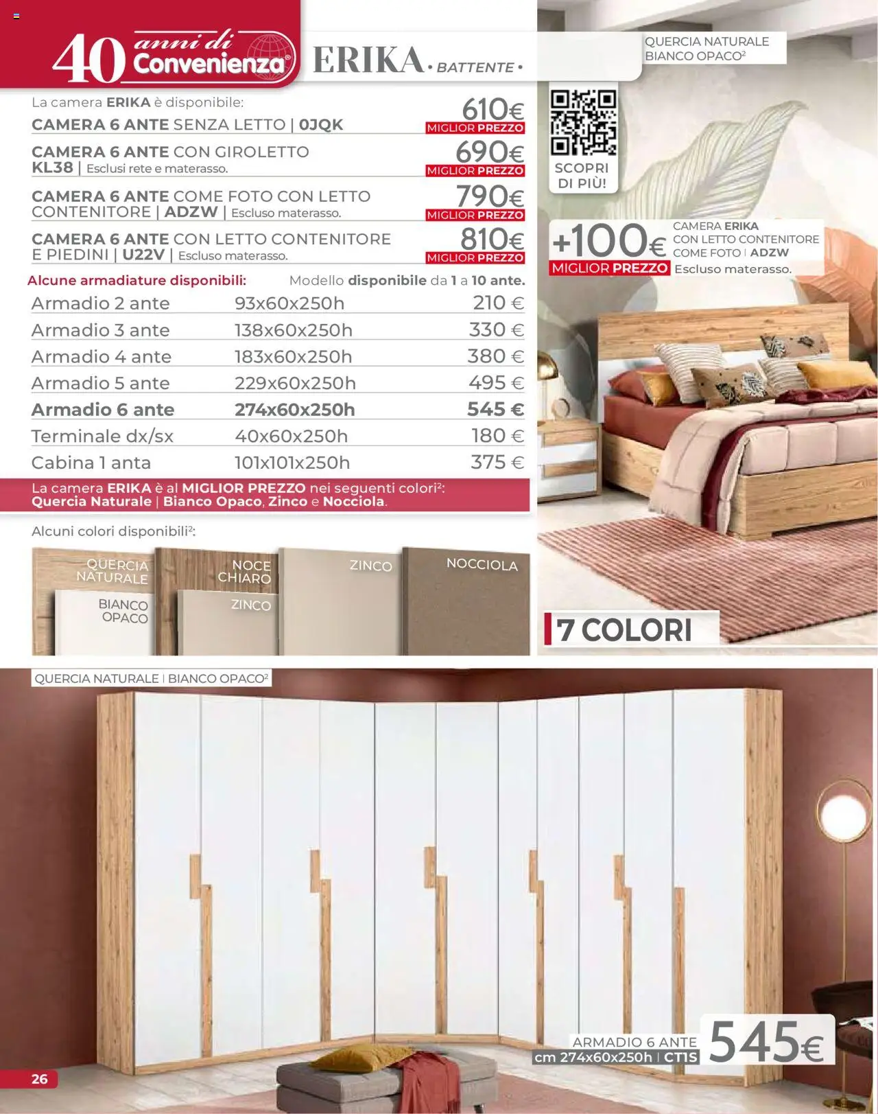 Volantino Mondo Convenienza del 09.09.2025 | Pagina: 28 | Prodotti: Letto contenitore, Contenitore, Letto, Armadio