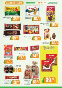 26.02.2026 tarihinden itibaren geçerli olan Hakmar kataloğu önizlemesi | Sayfa: 5 | Ürünler: Yumurta, Çikolata, Mısır gevreği, Mısır