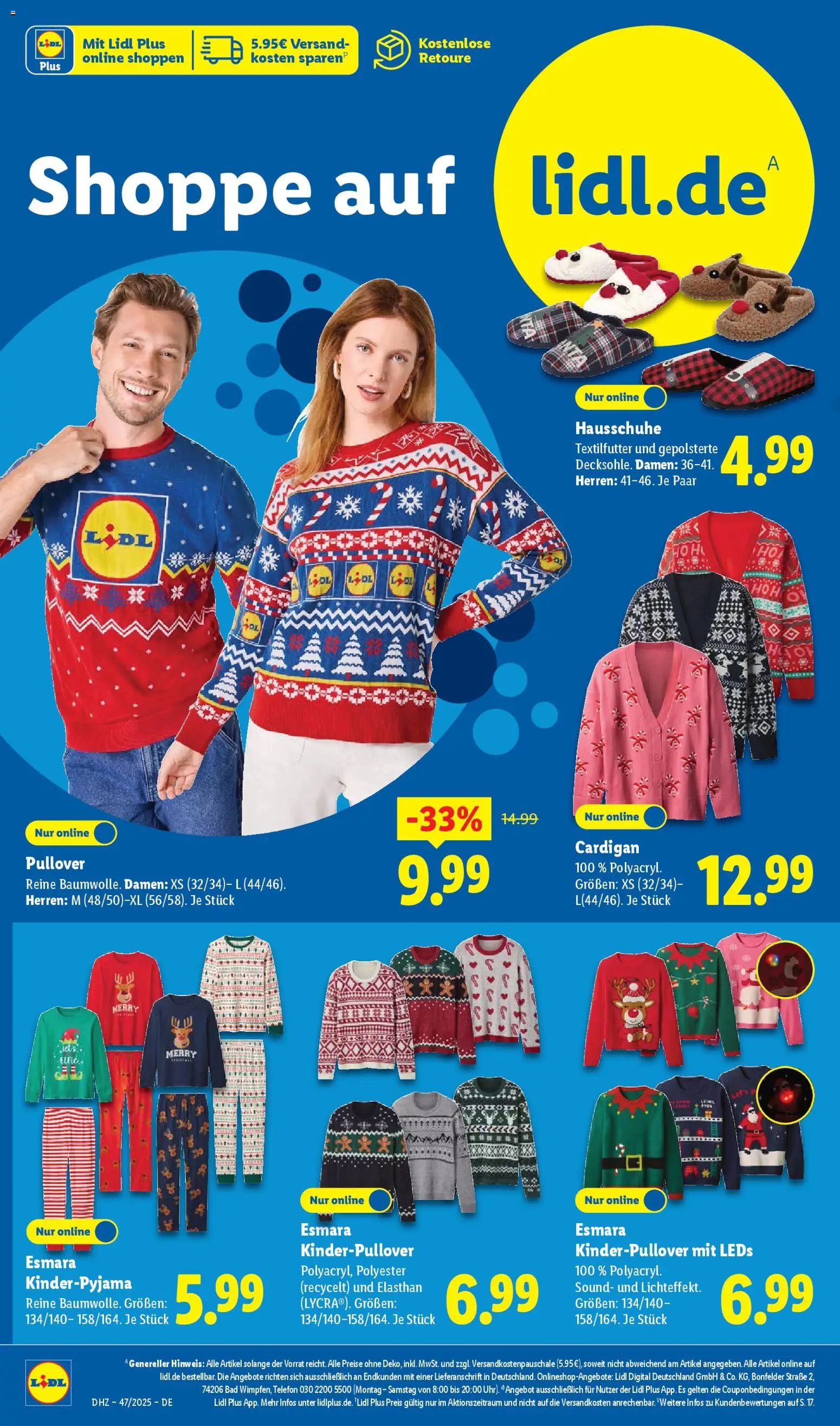 Lidl Prospekt Uffenheim – gültig ab 17.11.2025 | Seite: 6 | Produkte: Bad, Pullover, Hausschuhe, Telefon