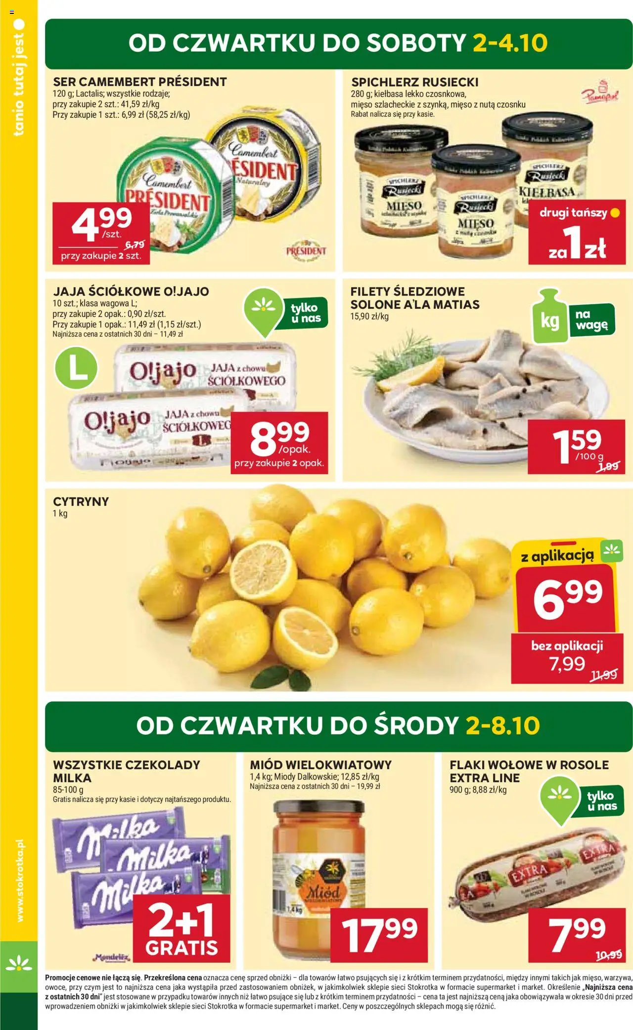 Stokrotka Gazetka od 02.10.2025 | Strona: 2 | Produkty: Czekolady, Milka, Flaki, Warzywa