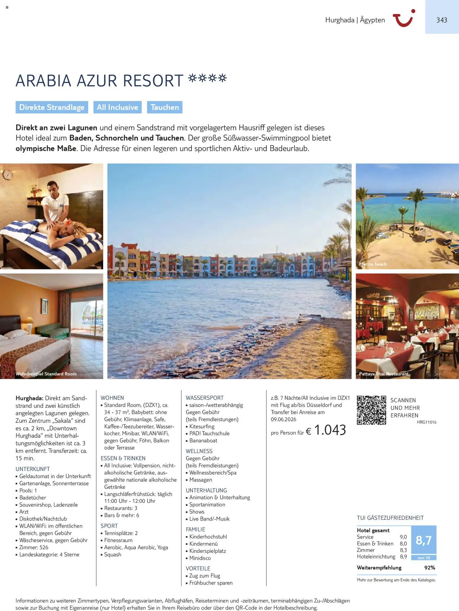 Aida  Südeuropa & Nordafrika 2026/27 – gültig ab 01.01.2026 | Seite: 343 | Produkte: Babybett, Wasser, Uhr